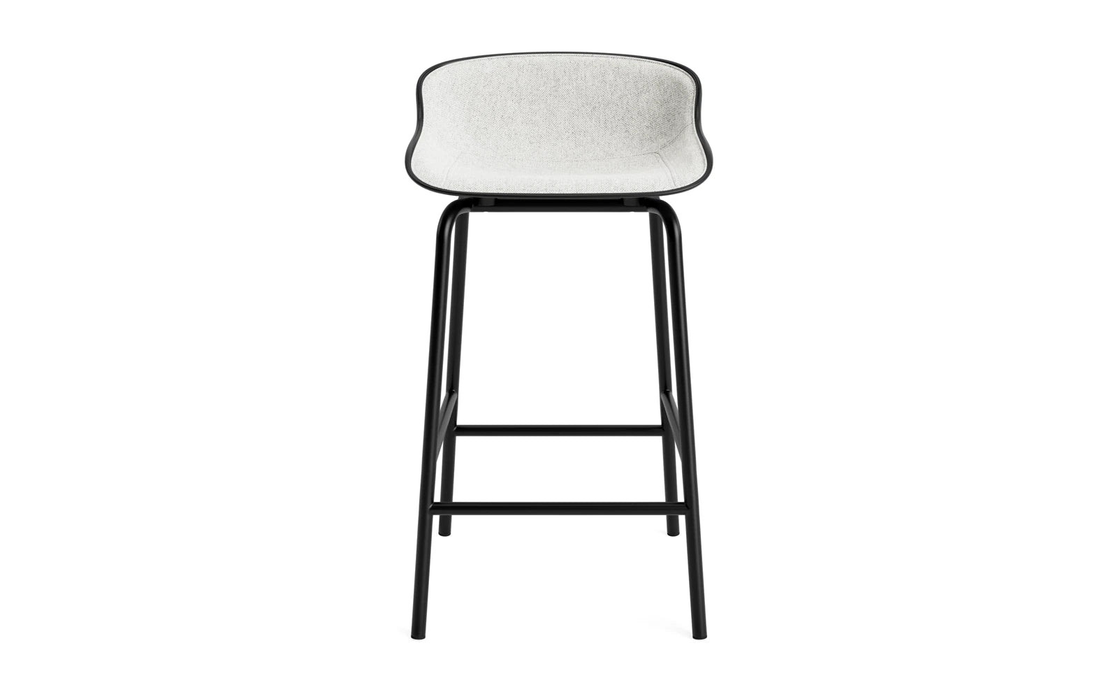 Hyg Barhocker 65 cm Frontpolster Schwartz Stahl Schwartz/Hallingdal in Hallingdal 110 präsentiert im Onlineshop von KAQTU Design AG. Barstuhl ist von Normann Copenhagen