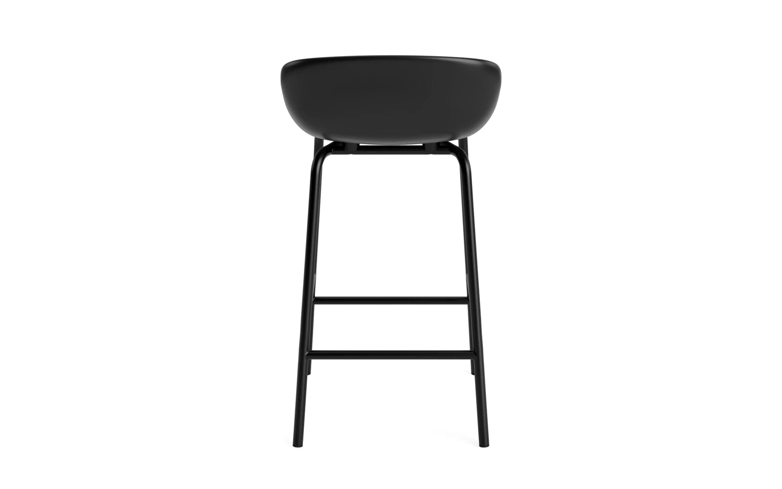 Hyg Barhocker 65 cm Frontpolster Schwartz Stahl Schwartz/Hallingdal in Hallingdal 110 präsentiert im Onlineshop von KAQTU Design AG. Barstuhl ist von Normann Copenhagen