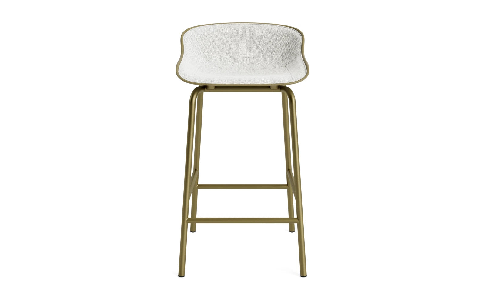 Hyg Barhocker 65 cm Frontpolster Stahl Olive/Hallingdal in Hallingdal 110 präsentiert im Onlineshop von KAQTU Design AG. Barstuhl ist von Normann Copenhagen
