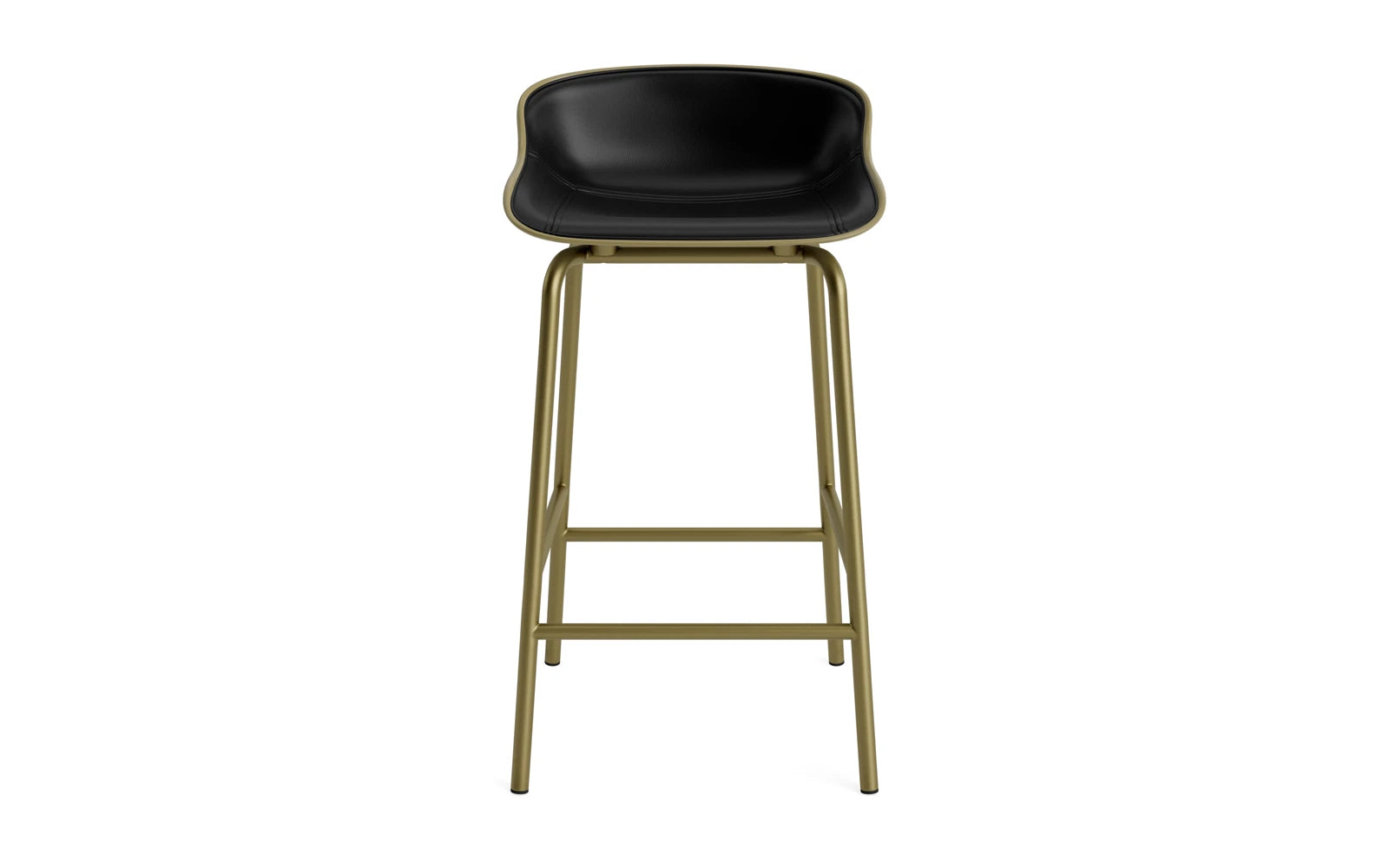 Hyg Barhocker 65 cm Frontpolster Stahl Olive/Ultra in Ultra 41599 präsentiert im Onlineshop von KAQTU Design AG. Barstuhl ist von Normann Copenhagen