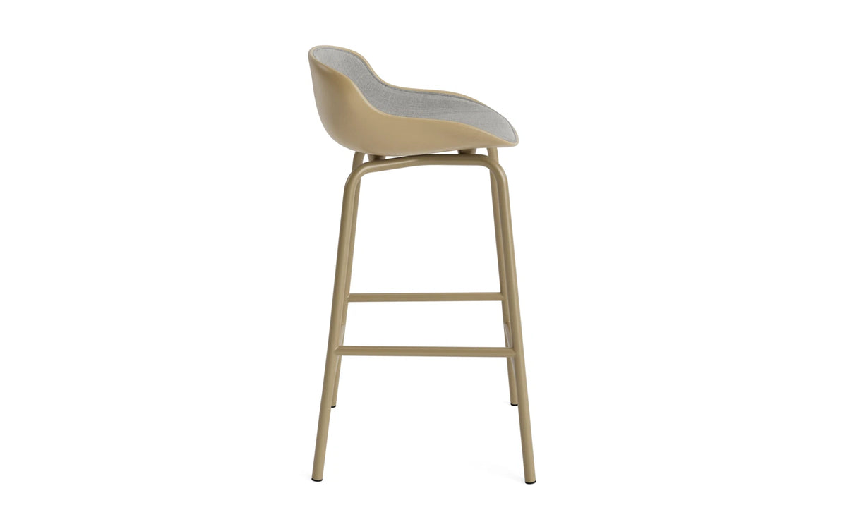 Hyg Barhocker 65 cm Frontpolster Stahl Sand/Remix in Remix 133 präsentiert im Onlineshop von KAQTU Design AG. Barhocker ist von Normann Copenhagen