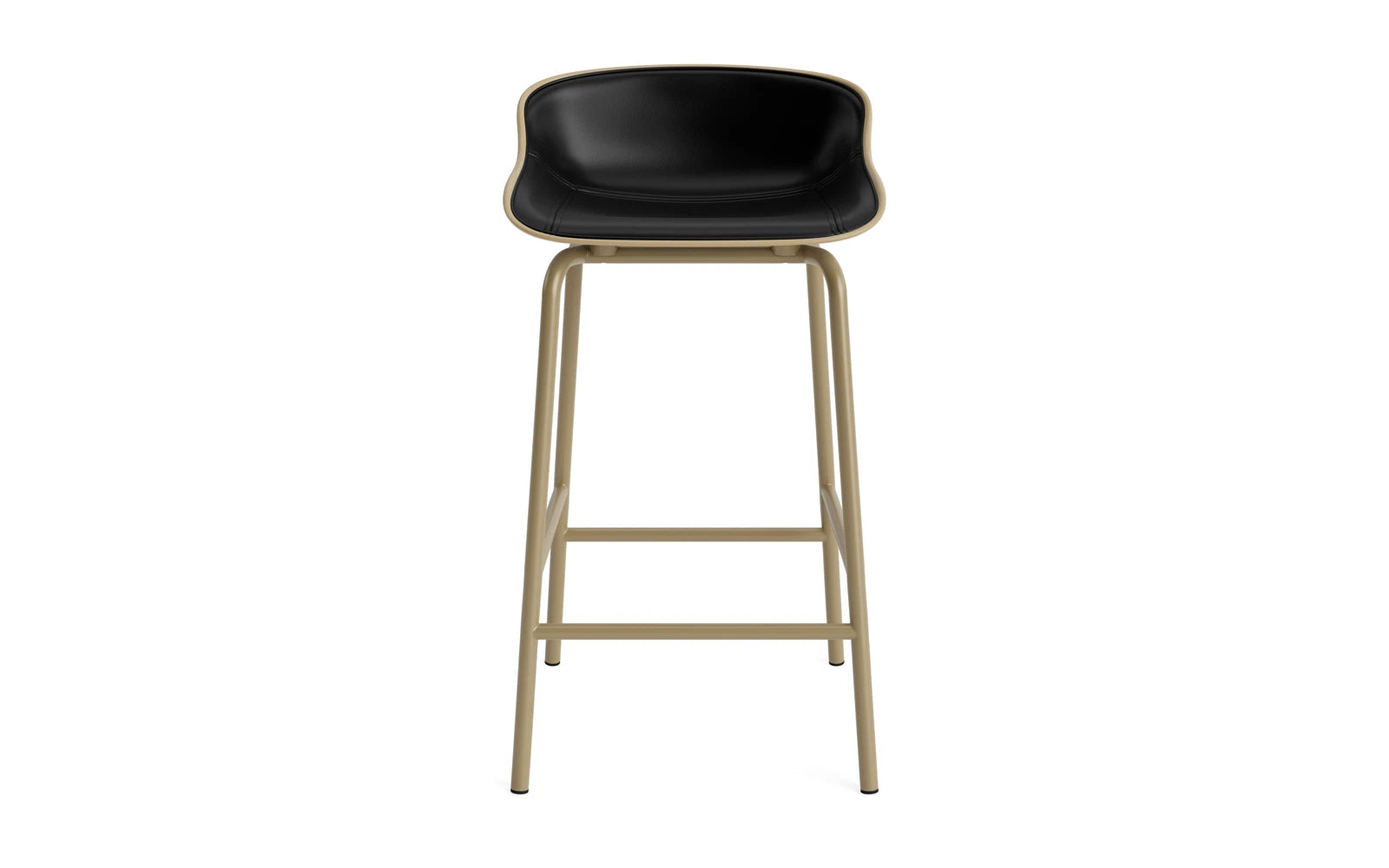Hyg Barhocker 65 cm Frontpolster Stahl Sand/Ultra in Ultra 41599 präsentiert im Onlineshop von KAQTU Design AG. Barstuhl ist von Normann Copenhagen