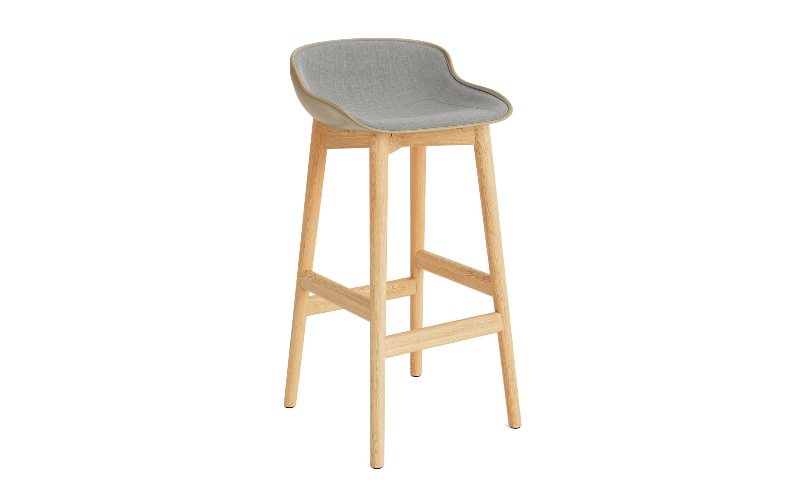 Hyg Barhocker 75 cm Polster Eiche Sand/Remix in Remix 133 präsentiert im Onlineshop von KAQTU Design AG. Barstuhl ist von Normann Copenhagen