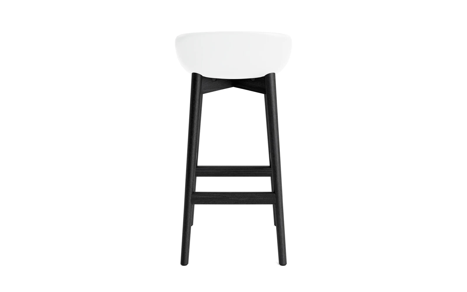 Hyg Barhocker 75 cm Polster Schwartze Eiche Weiss/Ultra in Ultra 41599 präsentiert im Onlineshop von KAQTU Design AG. Barstuhl ist von Normann Copenhagen