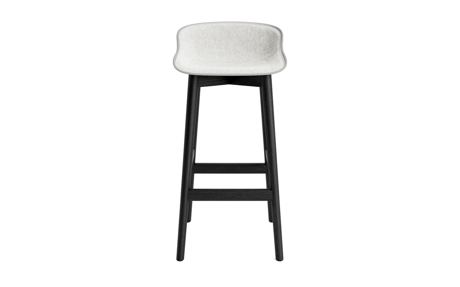 Hyg Barhocker 75 cm Polster Schwartze Eiche Grau/Hallingdal in Hallingdal 110 präsentiert im Onlineshop von KAQTU Design AG. Barstuhl ist von Normann Copenhagen