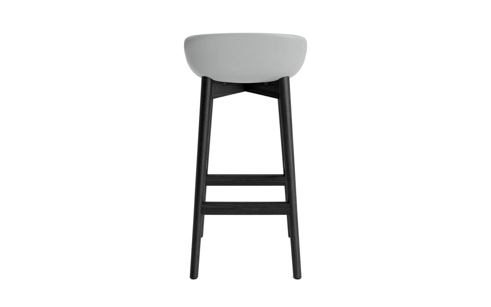 Hyg Barhocker 75 cm Polster Schwartze Eiche Grau/Hallingdal in Hallingdal 110 präsentiert im Onlineshop von KAQTU Design AG. Barstuhl ist von Normann Copenhagen