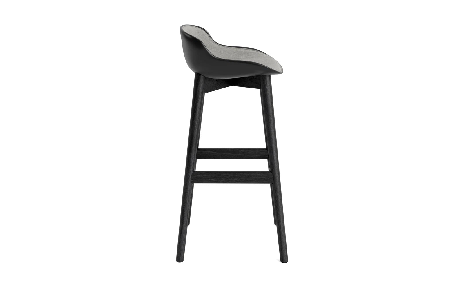 Hyg Barhocker 75 cm Polster Schwartze Eiche Schwartz/Remix in Remix 133 präsentiert im Onlineshop von KAQTU Design AG. Barstuhl ist von Normann Copenhagen