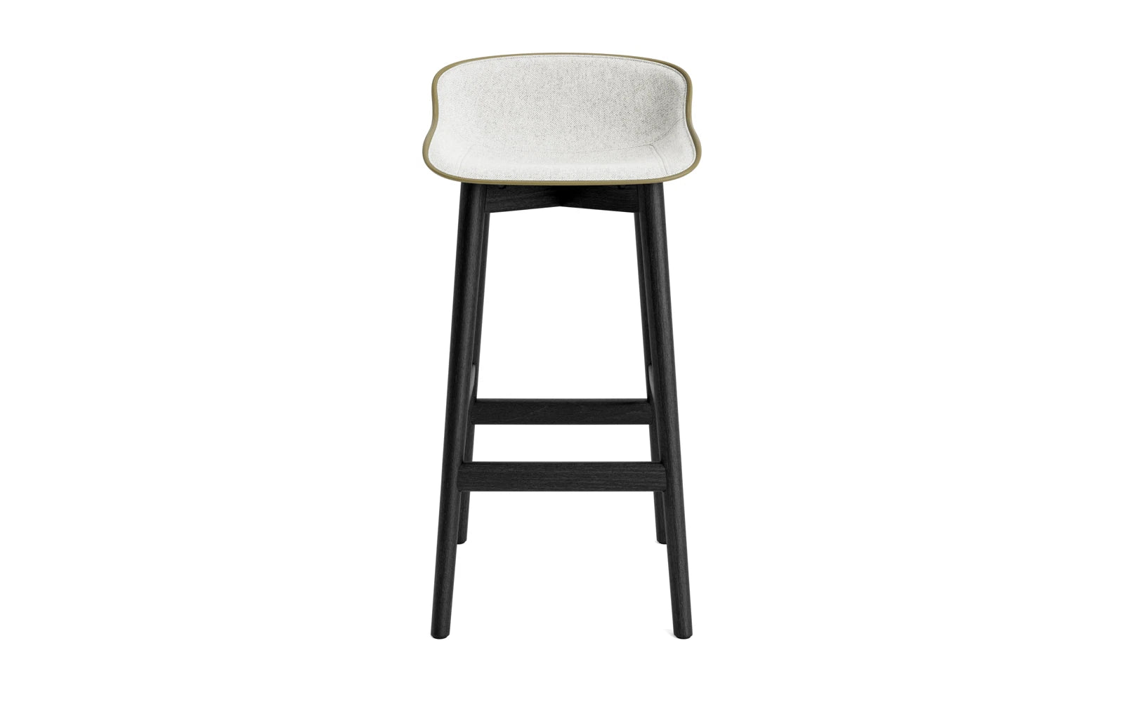 Hyg Barhocker 75 cm Polster Schwarze Eiche olive/Hallingdal in Hallingdal 110 präsentiert im Onlineshop von KAQTU Design AG. Barstuhl ist von Normann Copenhagen