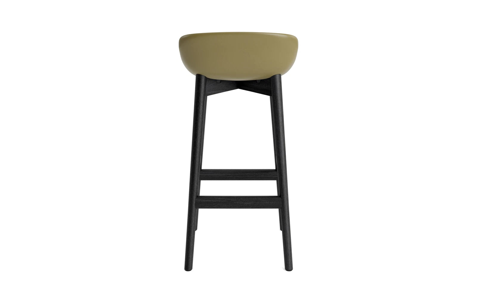 Hyg Barhocker 75 cm Polster Schwarze Eiche olive/Ultra in Ultra 41599 präsentiert im Onlineshop von KAQTU Design AG. Barstuhl ist von Normann Copenhagen
