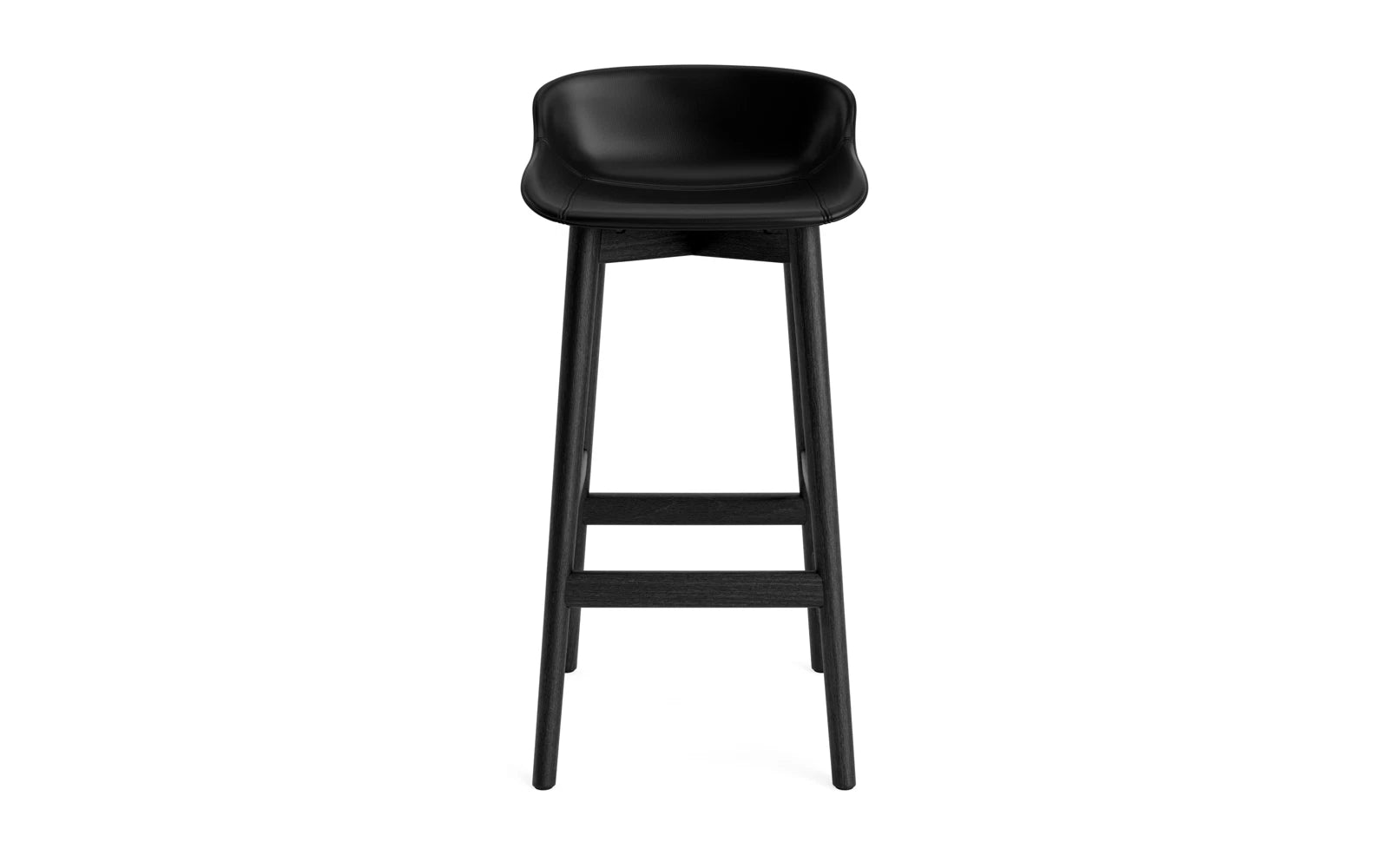 Hyg Barhocker 75 cm vollpolster schwarze Eiche Ultra leather in Ultra 41599 präsentiert im Onlineshop von KAQTU Design AG. Barstuhl ist von Normann Copenhagen