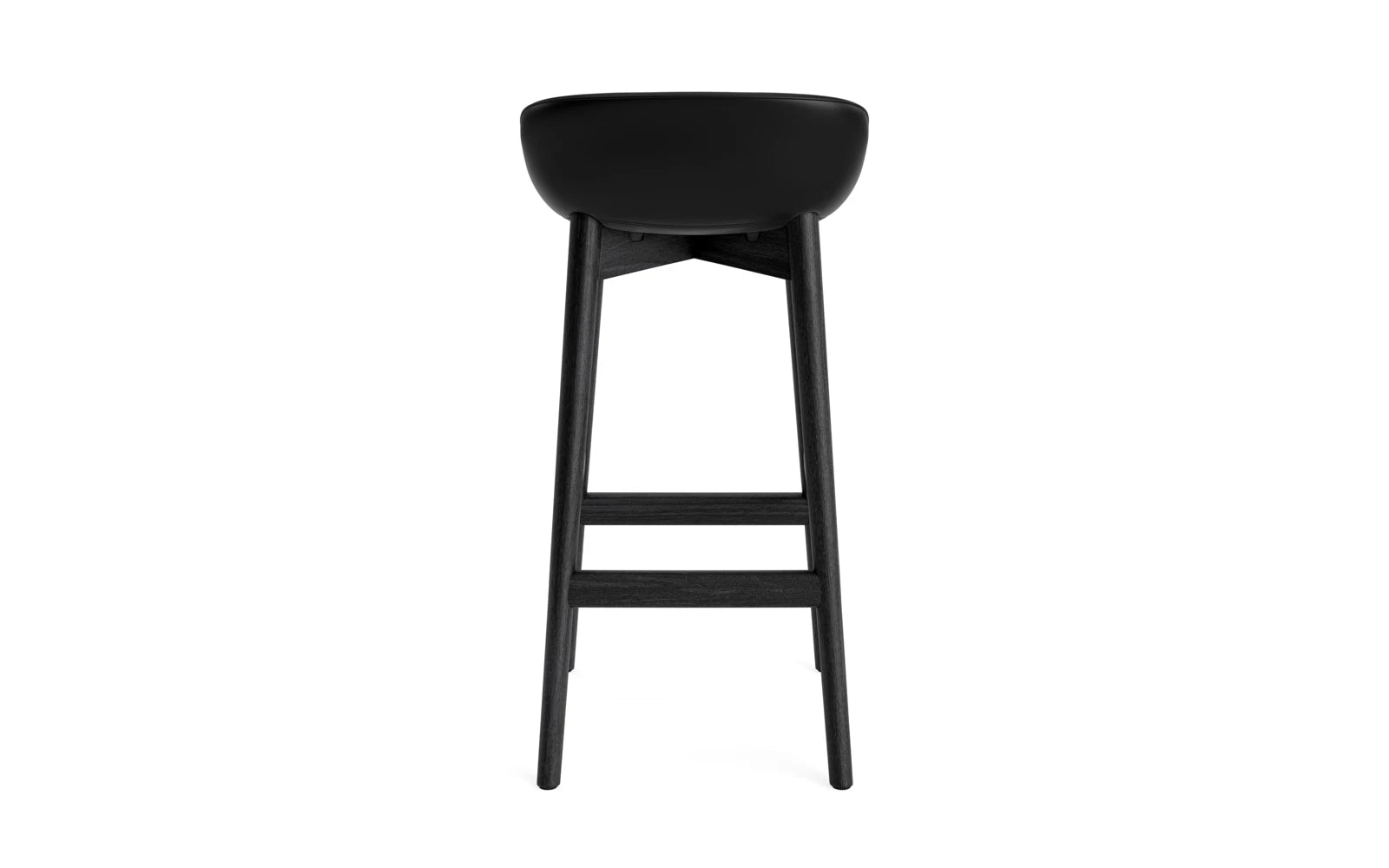 Hyg Barhocker 75 cm vollpolster schwarze Eiche Ultra leather in Ultra 41599 präsentiert im Onlineshop von KAQTU Design AG. Barstuhl ist von Normann Copenhagen