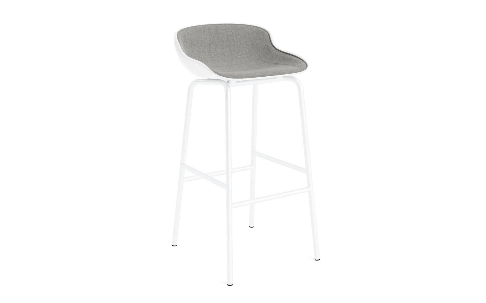 Hyg Barhocker 75 cm Frontpolster Weiß Stahl Weiß/Remix in Remix 133 präsentiert im Onlineshop von KAQTU Design AG. Barstuhl ist von Normann Copenhagen