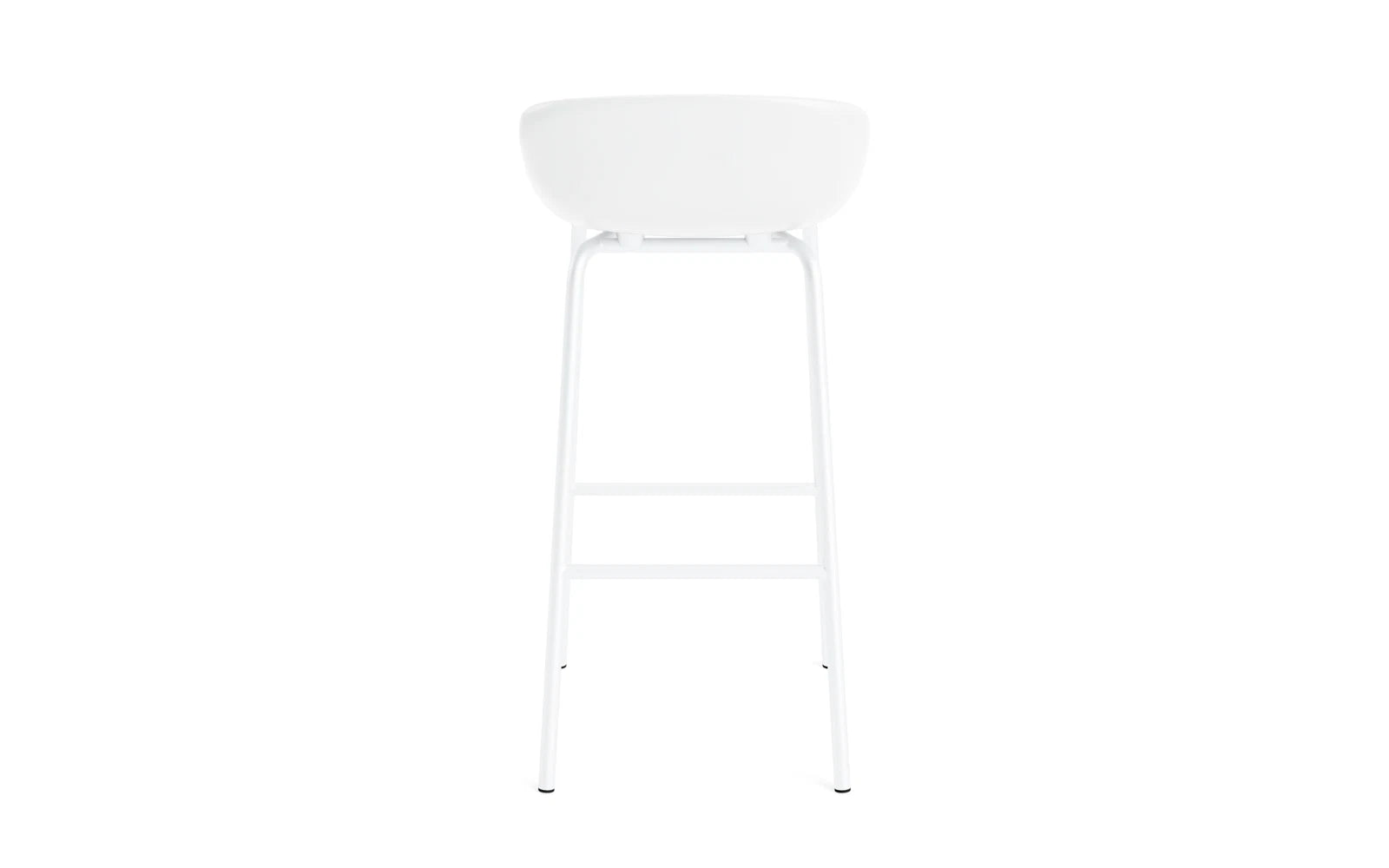 Hyg Barhocker 75 cm Frontpolster Weiß Stahl Weiß/Hallingdal in Hallingdal 110 präsentiert im Onlineshop von KAQTU Design AG. Barstuhl ist von Normann Copenhagen