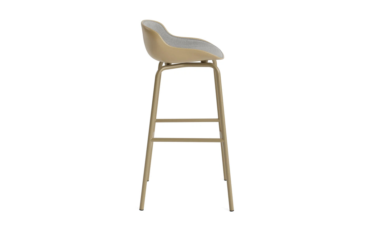 Hyg Barhocker 75 cm Frontpolster Stahl Sand/Remix in Remix 133 präsentiert im Onlineshop von KAQTU Design AG. Barhocker ist von Normann Copenhagen
