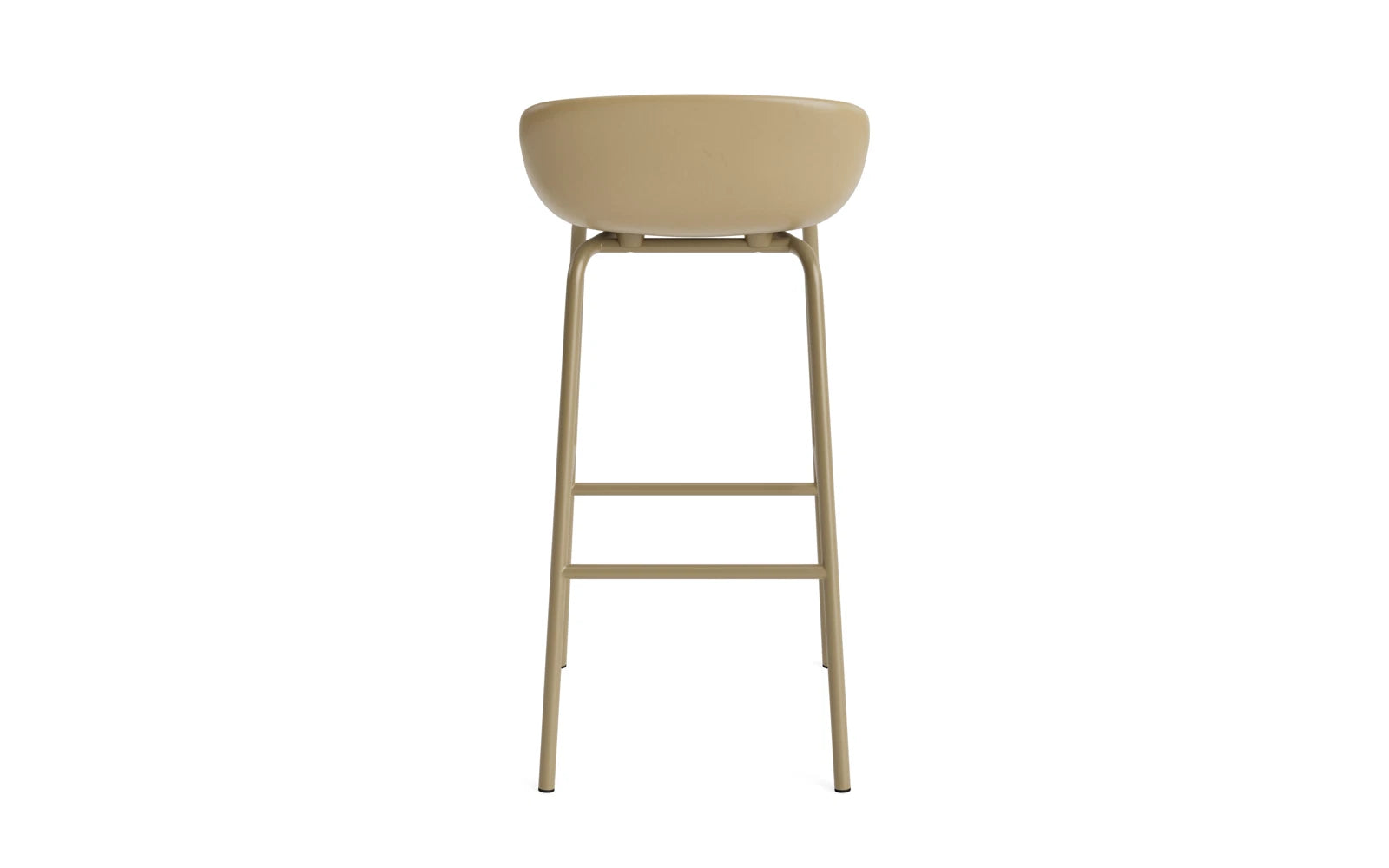 Hyg Barhocker 75 cm Frontpolster Stahl Sand/Ultra in Ultra 41599 präsentiert im Onlineshop von KAQTU Design AG. Barstuhl ist von Normann Copenhagen