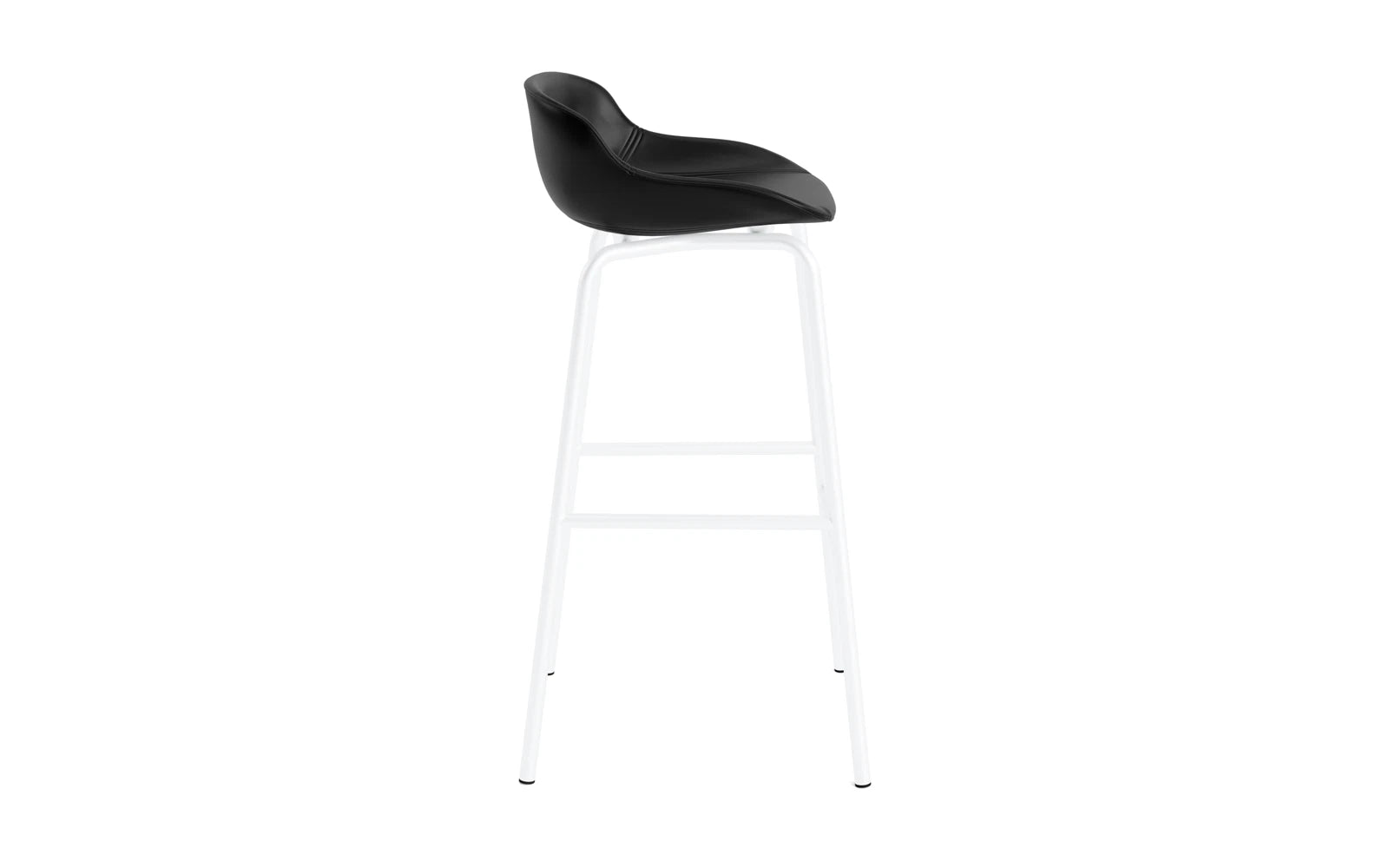 Hyg Barhocker 75 cm Vollpolster Weiss Stahl Ultra in Ultra 41599 präsentiert im Onlineshop von KAQTU Design AG. Barstuhl ist von Normann Copenhagen