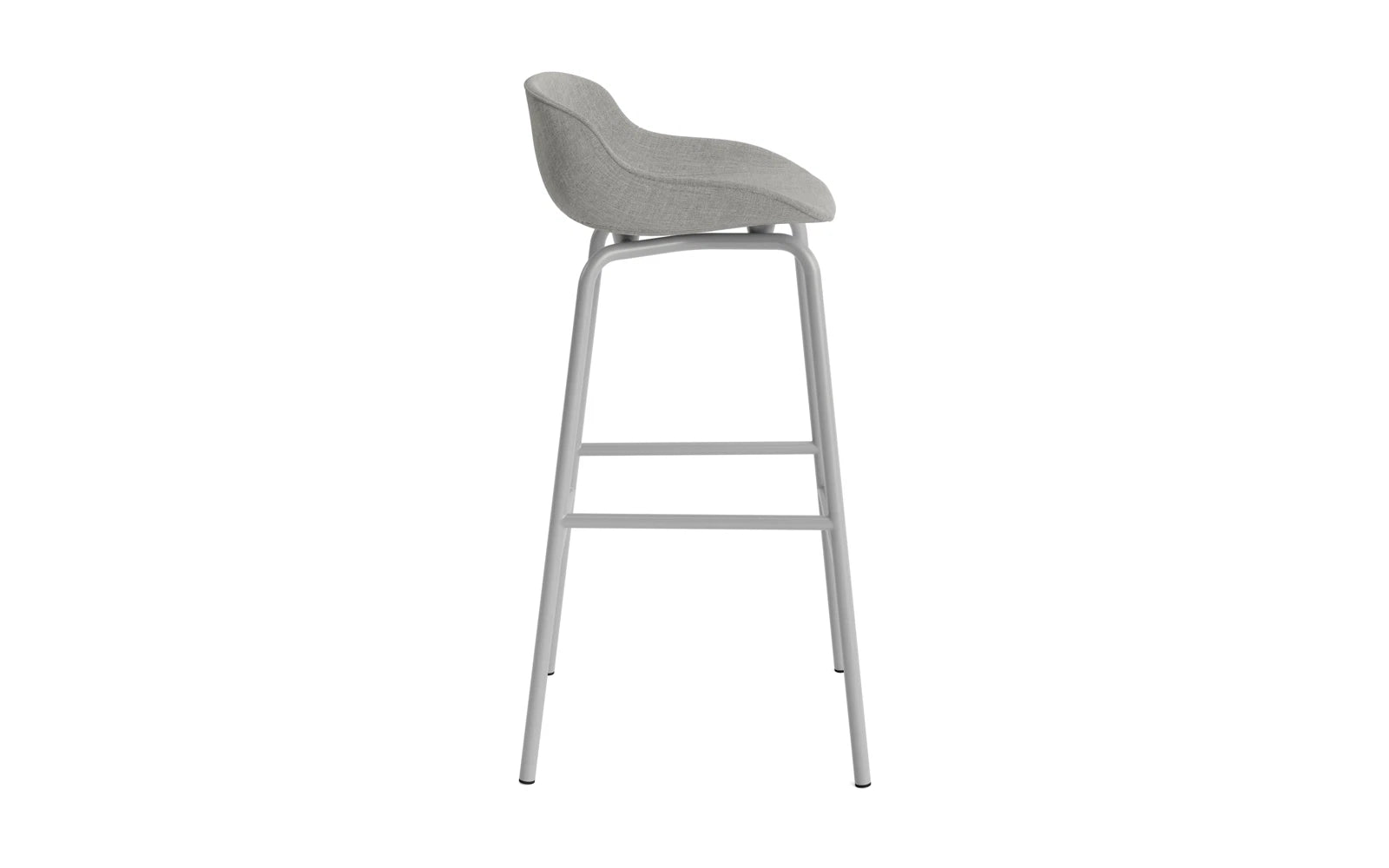 Der Hyg Barhocker von Normann Copenhagen vereint dänische Hygge mit Komfort. Gepolstert, 75 cm hoch, ideal für gemütliche Räume.