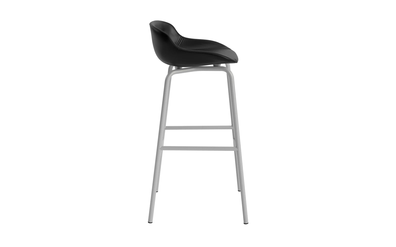 Hyg Barhocker 75 cm Vollpolster Stahl Grau/Ultra in Ultra 41599 präsentiert im Onlineshop von KAQTU Design AG. Barstuhl ist von Normann Copenhagen