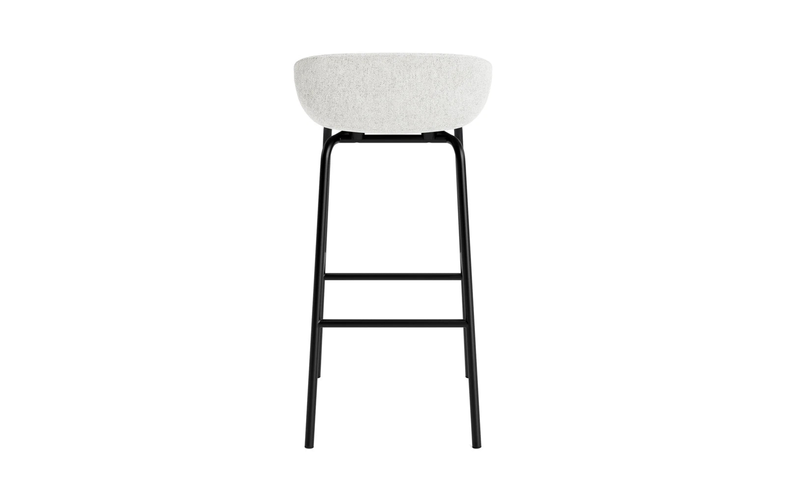 Hyg Barhocker 75 cm gepolstert schwarzes Stahl Hallingdal in Hallingdal 110 präsentiert im Onlineshop von KAQTU Design AG. Barstuhl ist von Normann Copenhagen