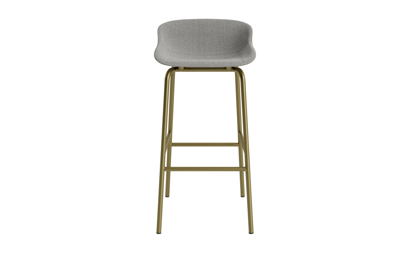 Hyg Barhocker 75 cm Frontpolster Olive Stahl Remix in Remix 133 präsentiert im Onlineshop von KAQTU Design AG. Barstuhl ist von Normann Copenhagen