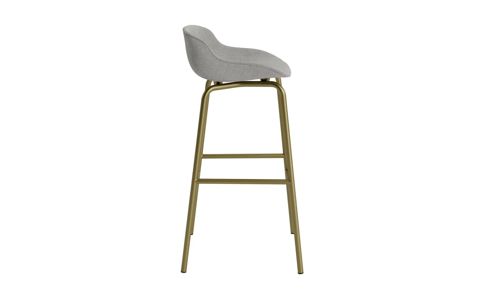 Hyg Barhocker 75 cm Frontpolster Olive Stahl Remix in Remix 133 präsentiert im Onlineshop von KAQTU Design AG. Barstuhl ist von Normann Copenhagen