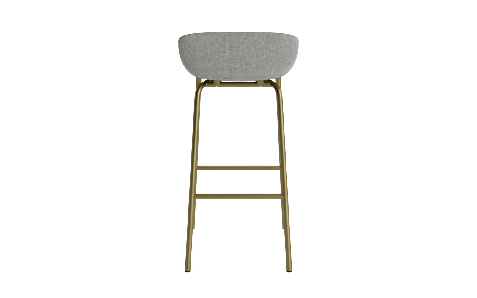 Hyg Barhocker 75 cm Frontpolster Olive Stahl Remix in Remix 133 präsentiert im Onlineshop von KAQTU Design AG. Barstuhl ist von Normann Copenhagen