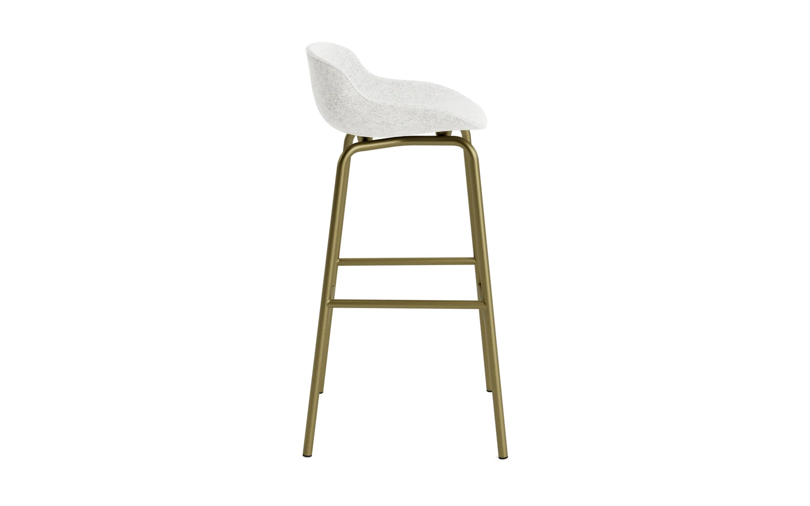 Hyg Barhocker 75 cm Frontpolster Olive Stahl Hallingdal in Hallingdal 110 präsentiert im Onlineshop von KAQTU Design AG. Barstuhl ist von Normann Copenhagen