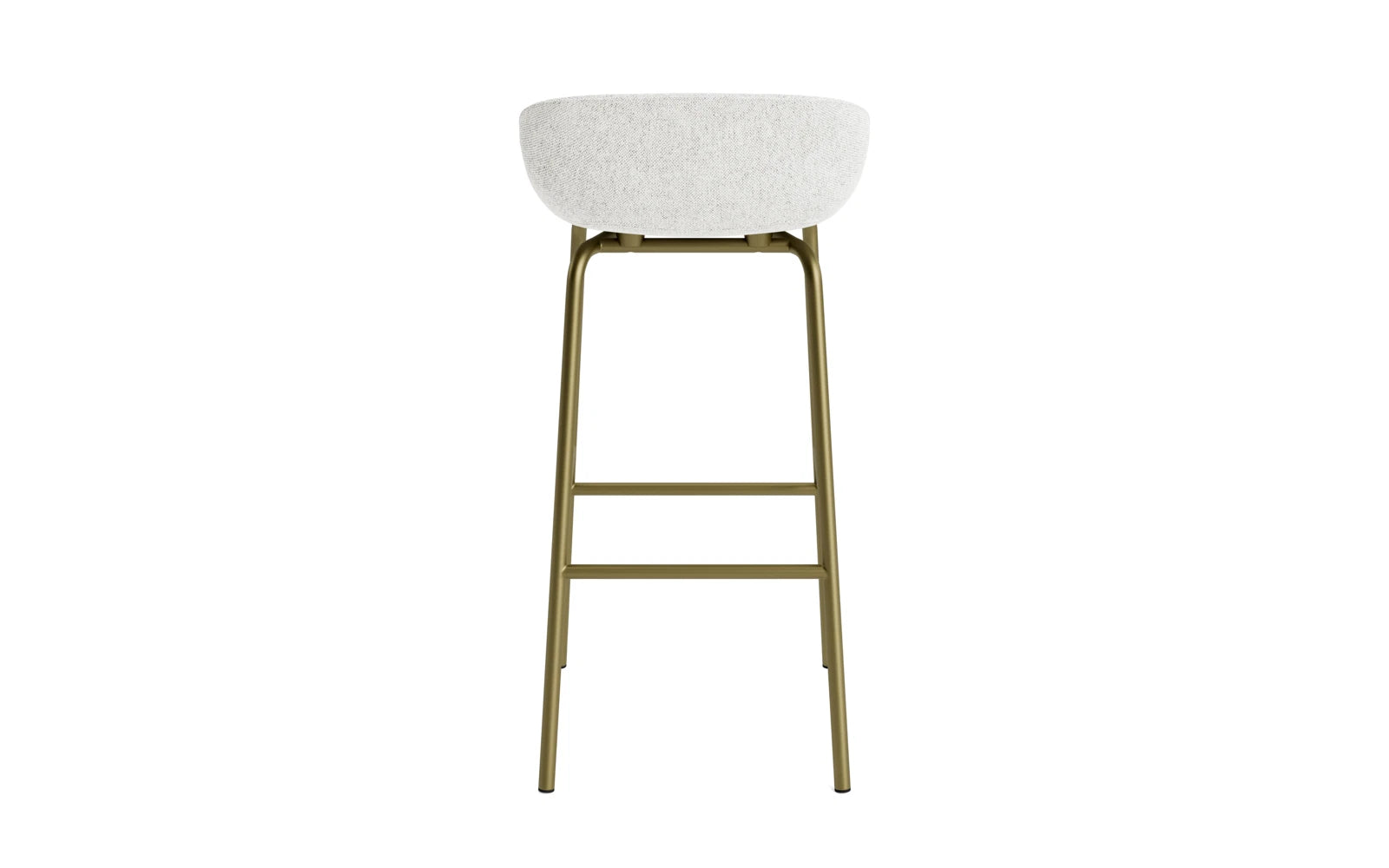 Hyg Barhocker 75 cm Frontpolster Olive Stahl Hallingdal in Hallingdal 110 präsentiert im Onlineshop von KAQTU Design AG. Barstuhl ist von Normann Copenhagen