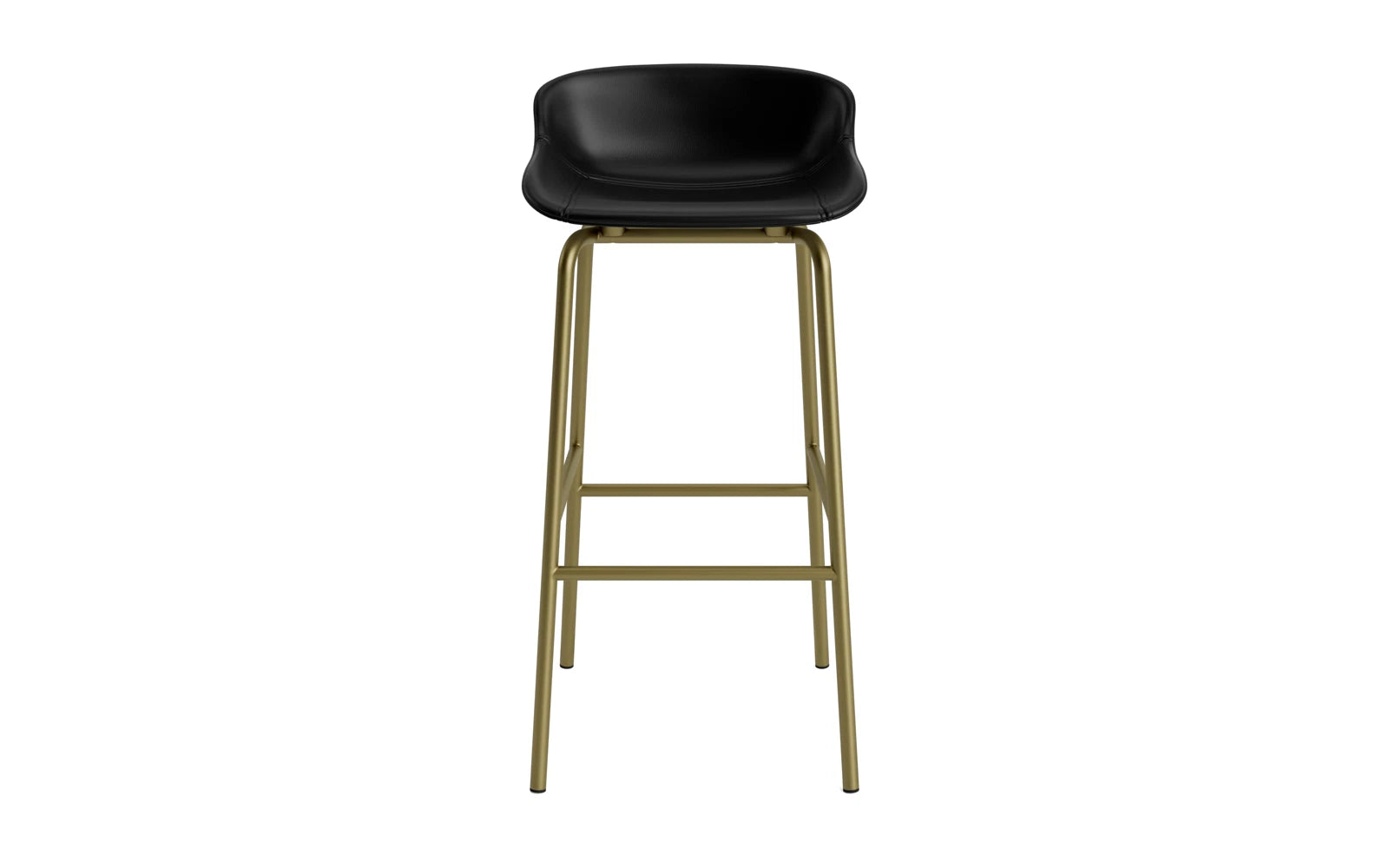 Hyg Barhocker 75 cm Frontpolster Olive Stahl Ultra in Ultra 41599 präsentiert im Onlineshop von KAQTU Design AG. Barstuhl ist von Normann Copenhagen