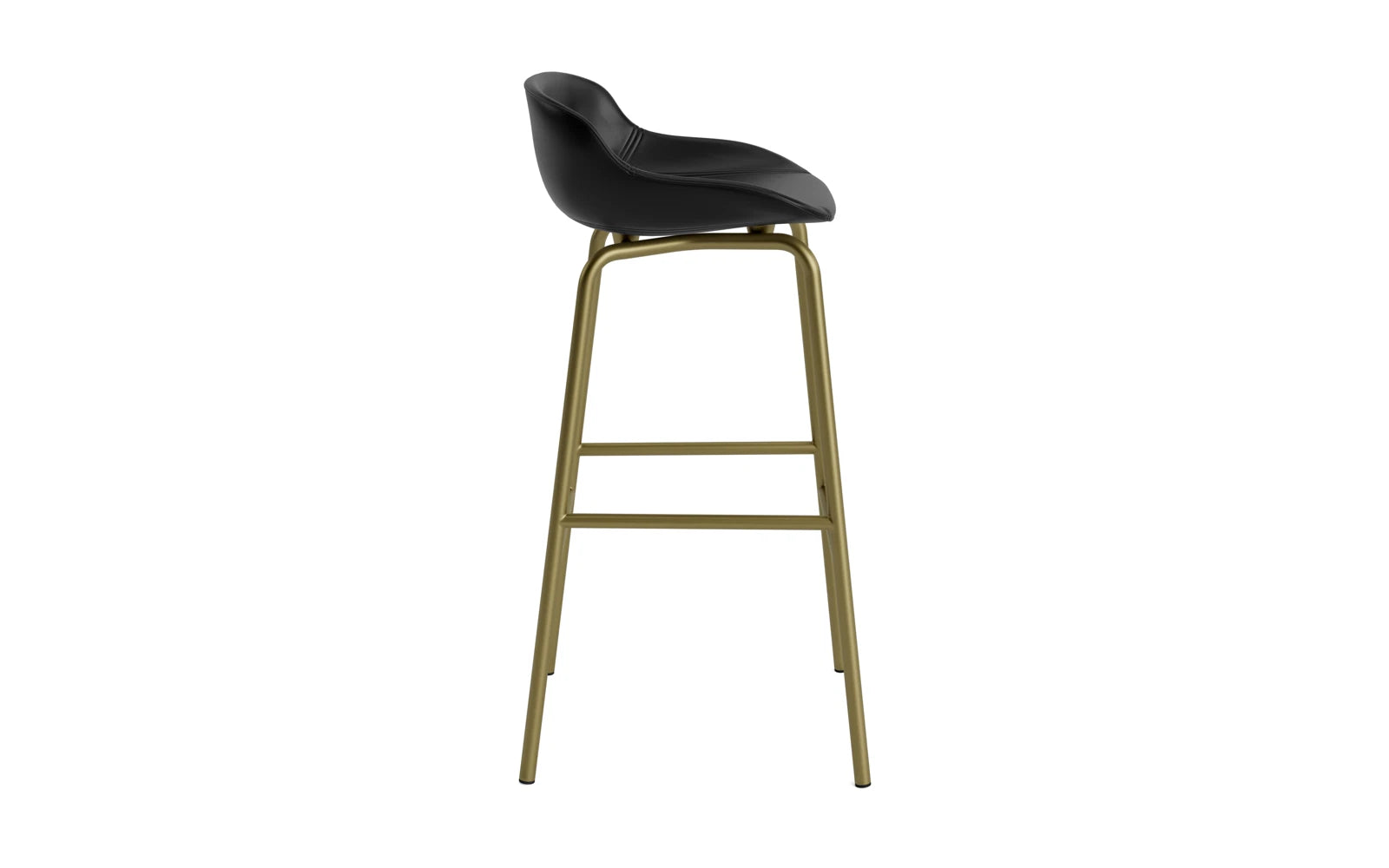 Hyg Barhocker 75 cm Frontpolster Olive Stahl Ultra in Ultra 41599 präsentiert im Onlineshop von KAQTU Design AG. Barstuhl ist von Normann Copenhagen