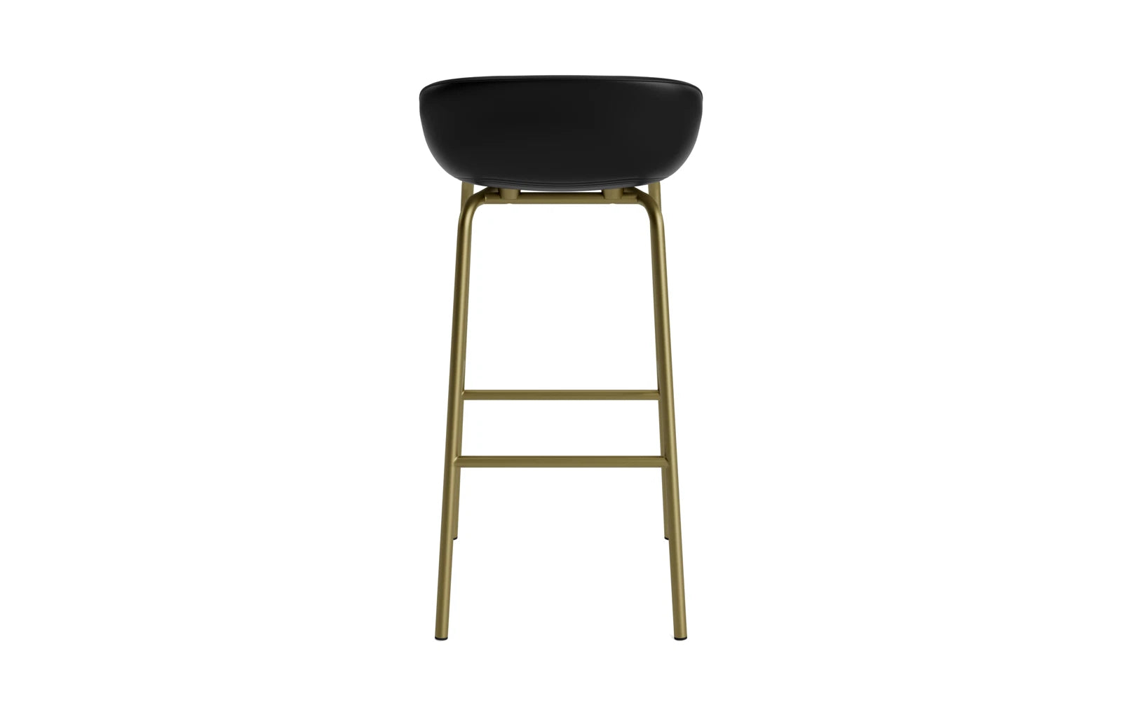 Hyg Barhocker 75 cm Frontpolster Olive Stahl Ultra in Ultra 41599 präsentiert im Onlineshop von KAQTU Design AG. Barstuhl ist von Normann Copenhagen