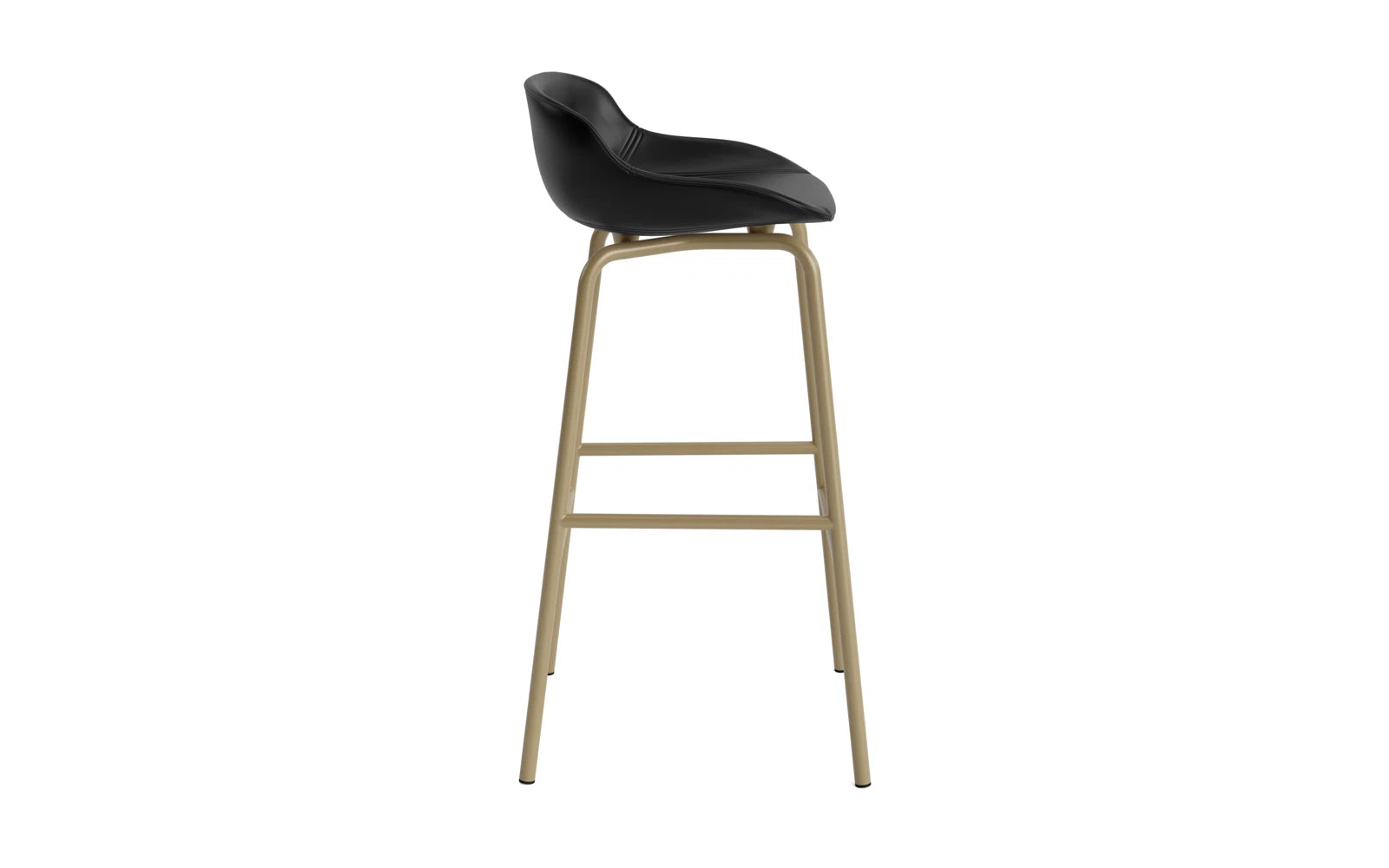 Hyg Barhocker 75 cm Vollpolster Stahl Sand/Ultra in Ultra 41599 präsentiert im Onlineshop von KAQTU Design AG. Barstuhl ist von Normann Copenhagen