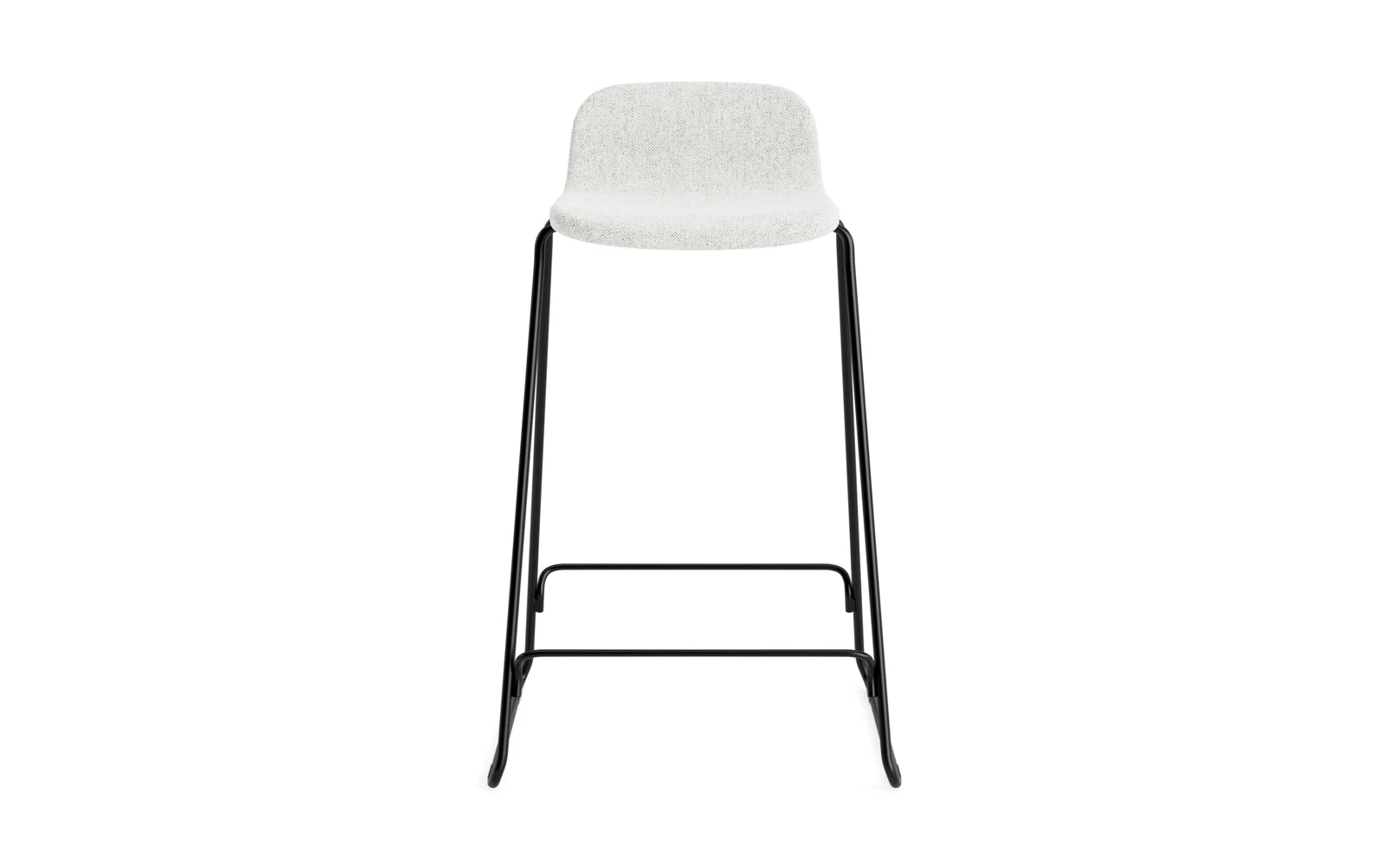 Just Barhocker 65 cm mit Lehne, gepolstert, schwarzer Stahl/ Hallingdal in Hallingdal 110 präsentiert im Onlineshop von KAQTU Design AG. Barstuhl ist von Normann Copenhagen