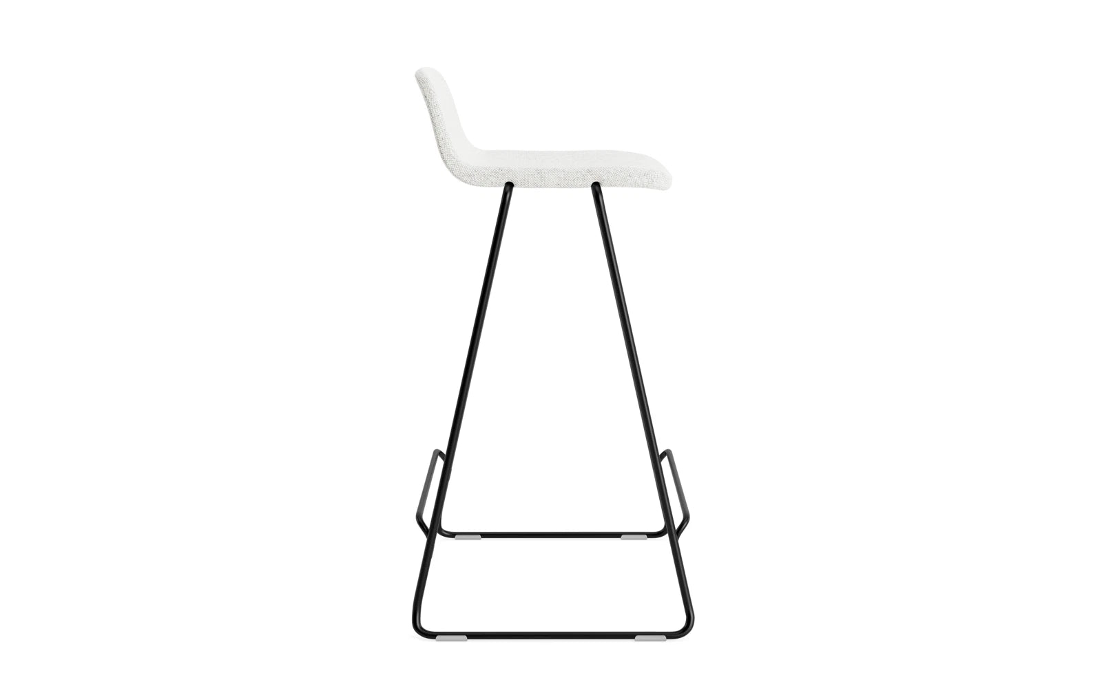 Just Barhocker 65 cm mit Lehne, gepolstert, schwarzer Stahl/ Hallingdal in Hallingdal 110 präsentiert im Onlineshop von KAQTU Design AG. Barstuhl ist von Normann Copenhagen