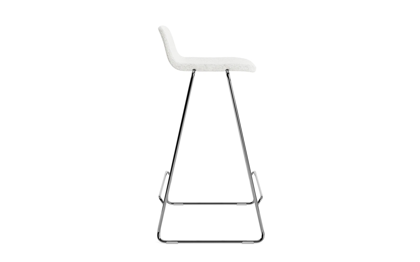 Just Barhocker 65 cm mit Lehne, gepolstert, Chrom/ Hallingdal in Hallingdal 110 präsentiert im Onlineshop von KAQTU Design AG. Barstuhl ist von Normann Copenhagen