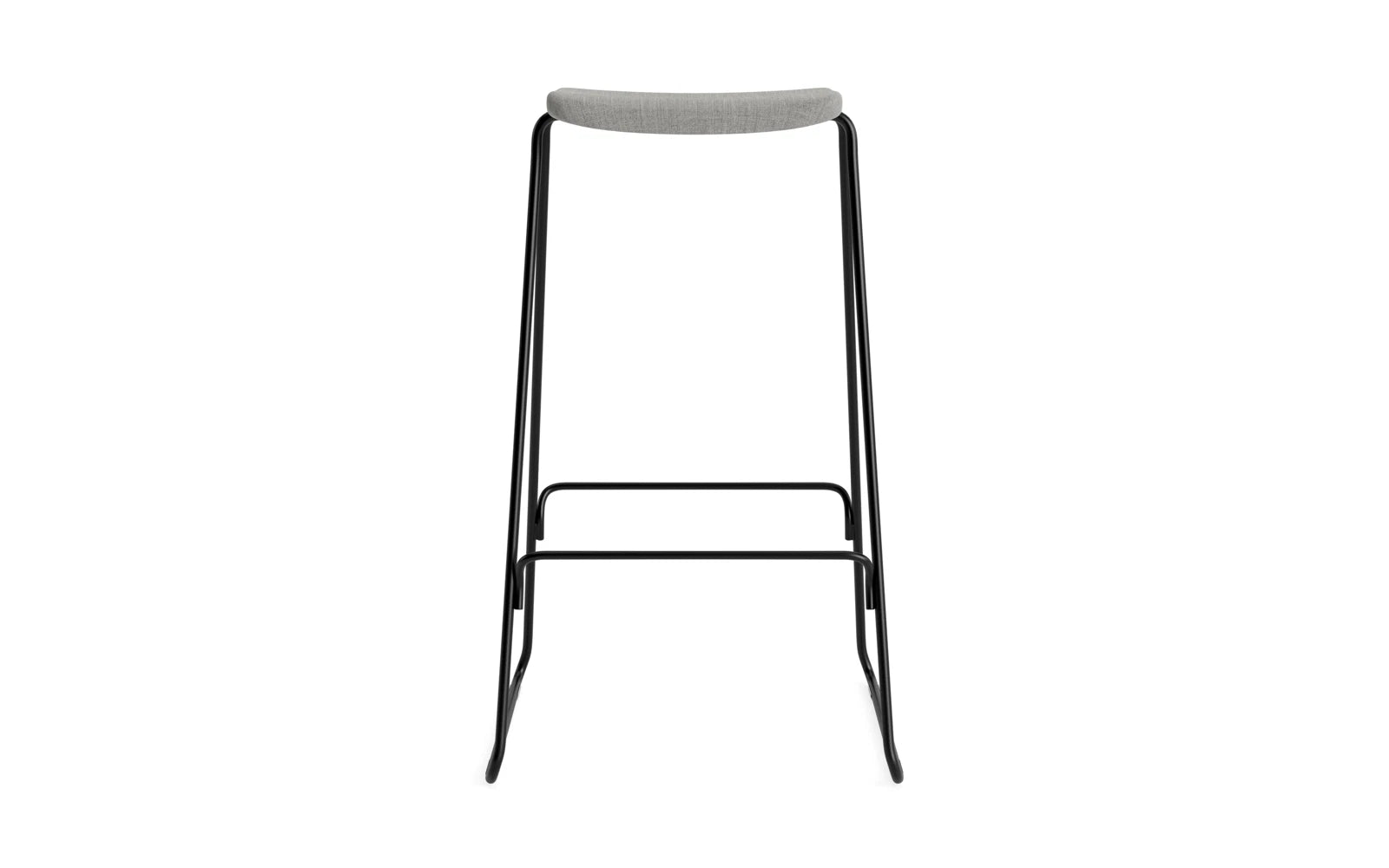 Just Barhocker 75 cm, gepolstert, schwarzer Stahl/ Remix in Remix 133 präsentiert im Onlineshop von KAQTU Design AG. Barstuhl ist von Normann Copenhagen