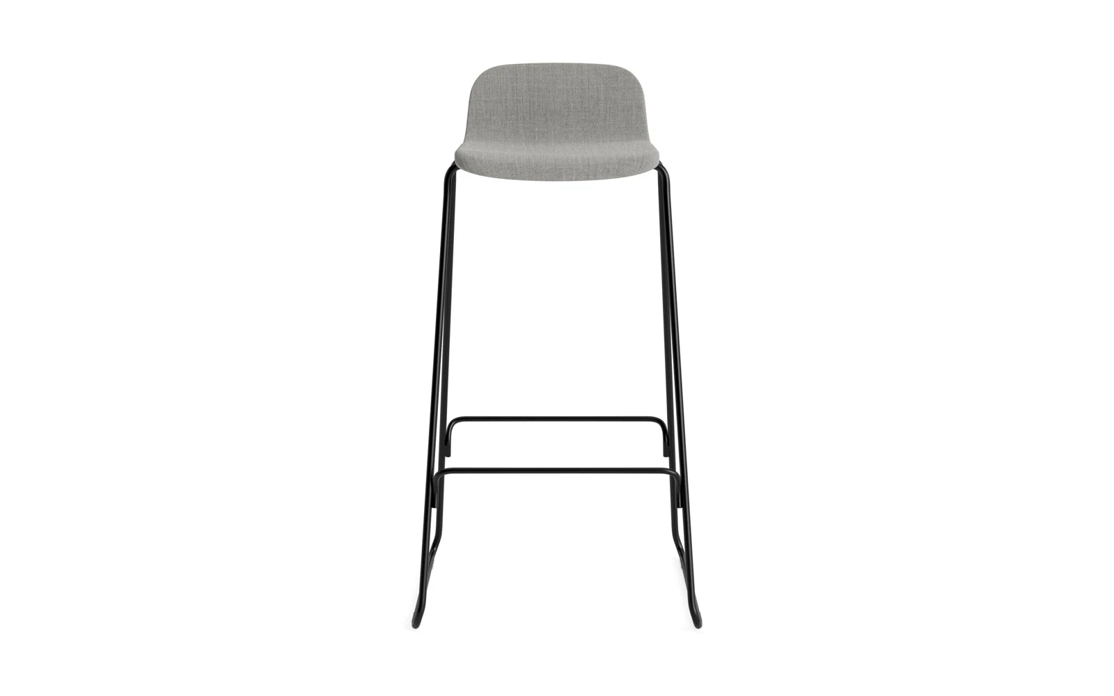 Just Barhocker 75 cm mit Lehne, gepolstert, schwarzer Stahl Remix in Remix 133 präsentiert im Onlineshop von KAQTU Design AG. Barstuhl ist von Normann Copenhagen