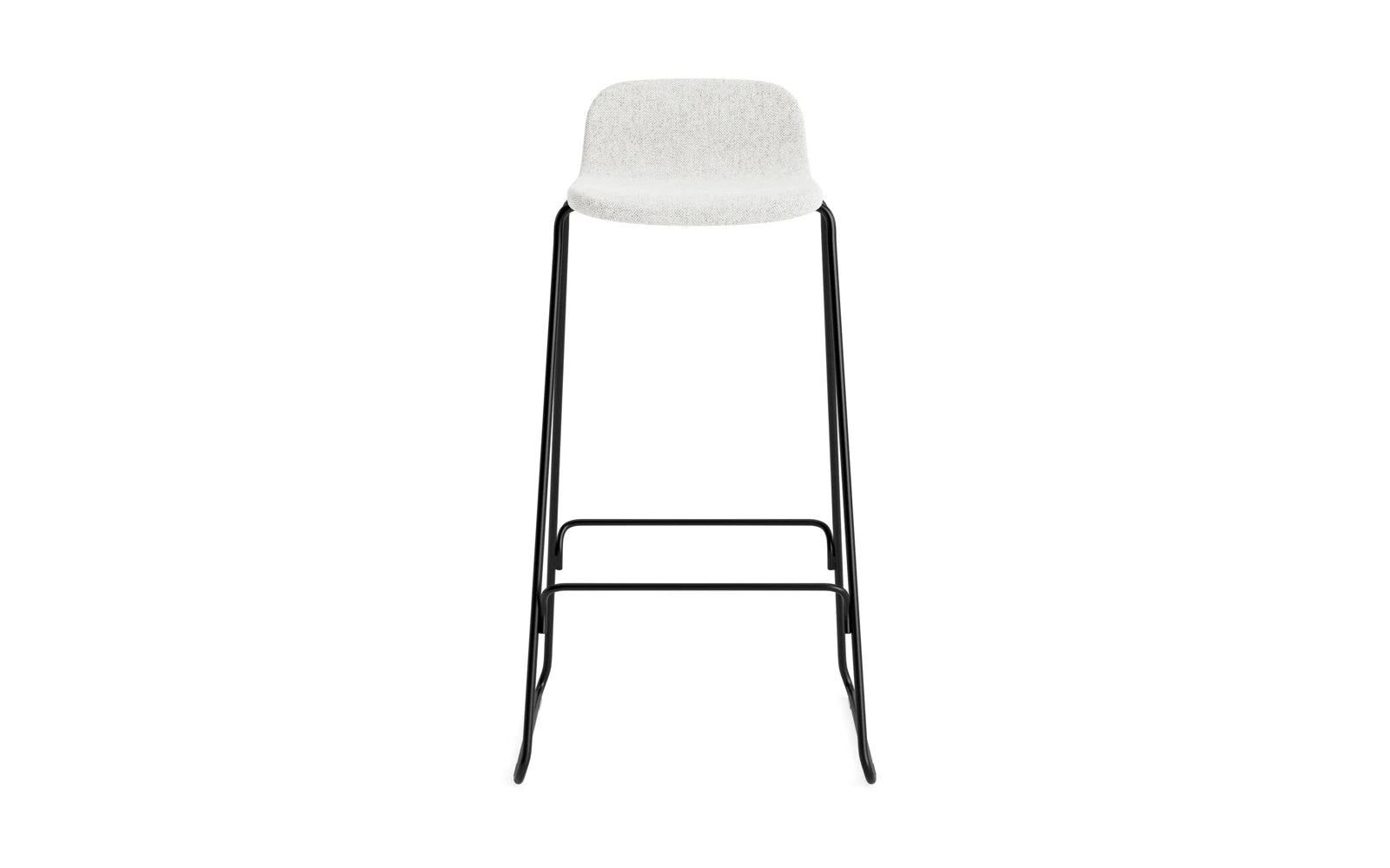 Just Barhocker 75 cm mit Lehne, gepolstert, schwarzer Stahl Hallingdal in Hallingdal 110 präsentiert im Onlineshop von KAQTU Design AG. Barstuhl ist von Normann Copenhagen