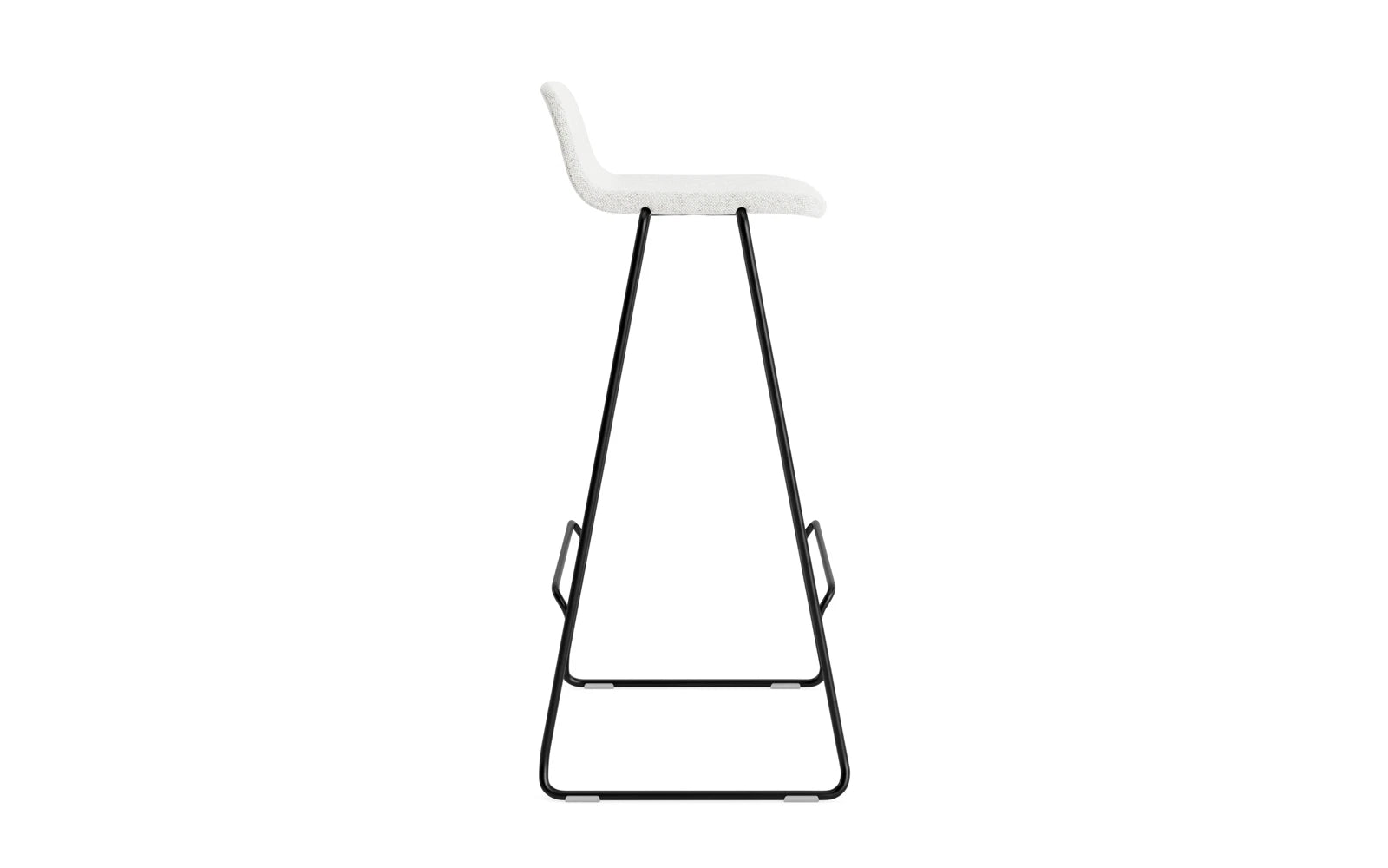 Just Barhocker 75 cm mit Lehne, gepolstert, schwarzer Stahl Hallingdal in Hallingdal 110 präsentiert im Onlineshop von KAQTU Design AG. Barstuhl ist von Normann Copenhagen