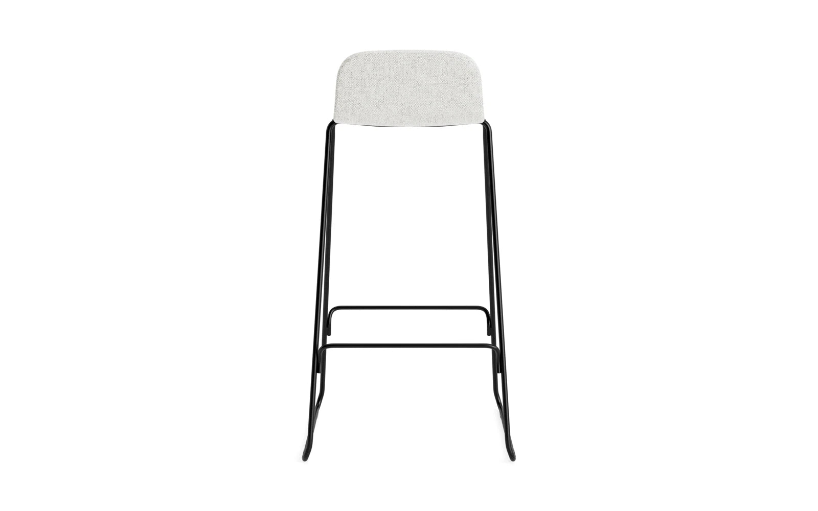 Just Barhocker 75 cm mit Lehne, gepolstert, schwarzer Stahl Hallingdal in Hallingdal 110 präsentiert im Onlineshop von KAQTU Design AG. Barstuhl ist von Normann Copenhagen