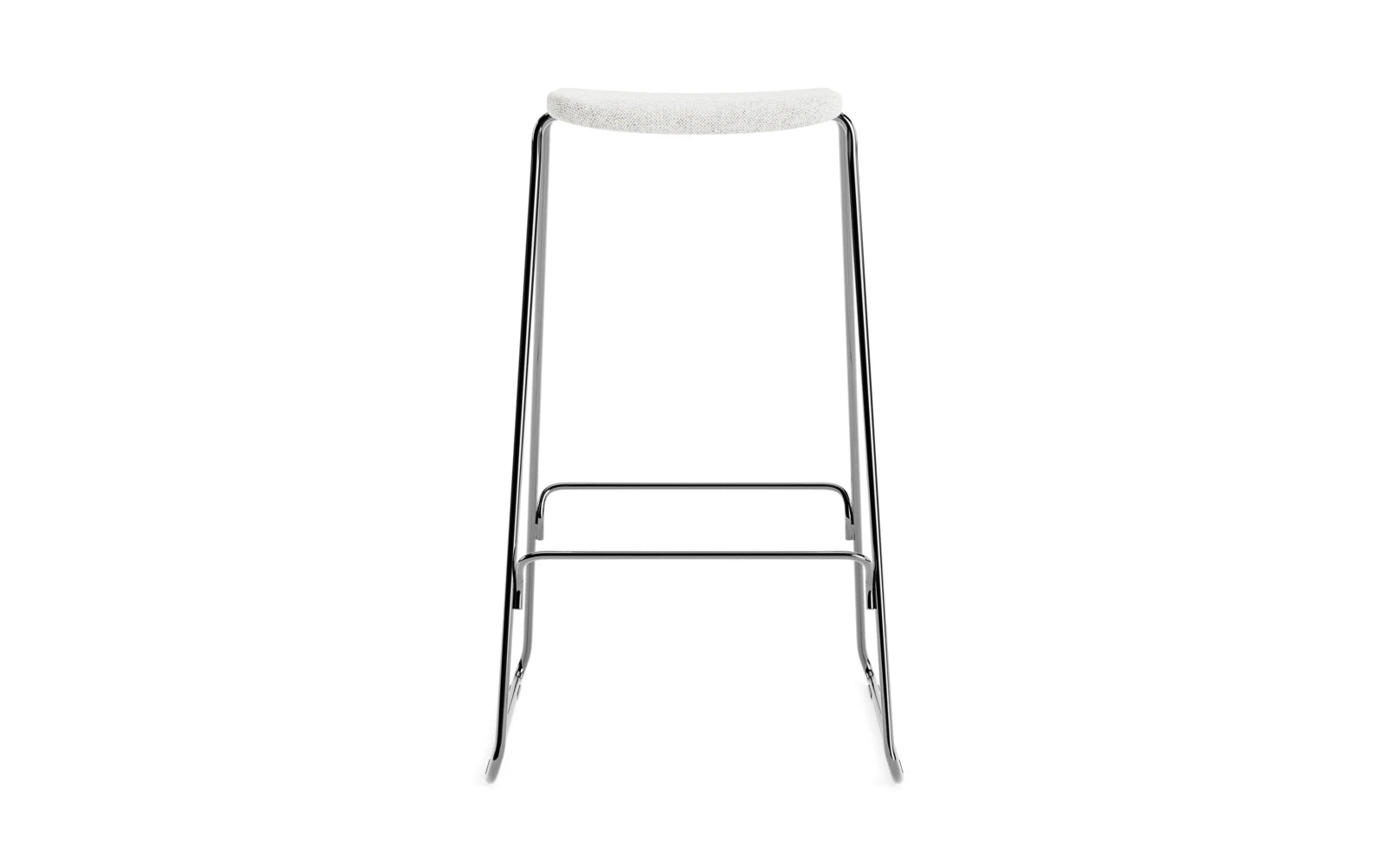 Just Barhocker 75 cm, gepolstert, Chrom/ Hallingdal in Hallingdal 110 präsentiert im Onlineshop von KAQTU Design AG. Barstuhl ist von Normann Copenhagen