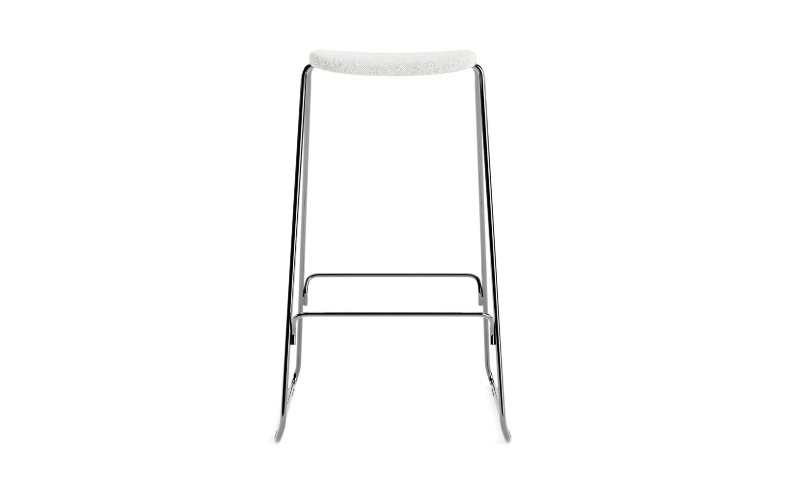 Just Barhocker 75 cm, gepolstert, Chrom/ Hallingdal in Hallingdal 110 präsentiert im Onlineshop von KAQTU Design AG. Barstuhl ist von Normann Copenhagen