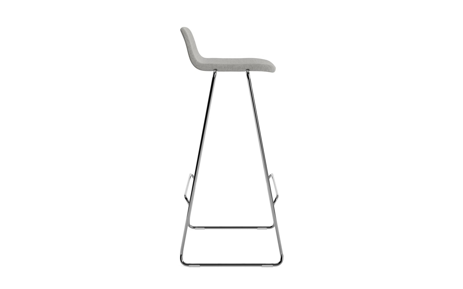 Just Barhocker 75 cm mit Lehne, gepolstert, Chrom/ Remix in Remix 133 präsentiert im Onlineshop von KAQTU Design AG. Barstuhl ist von Normann Copenhagen