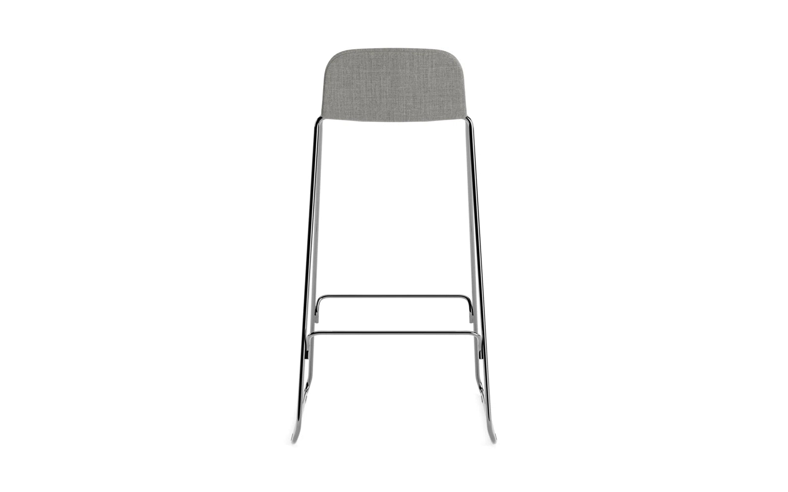 Just Barhocker 75 cm mit Lehne, gepolstert, Chrom/ Remix in Remix 133 präsentiert im Onlineshop von KAQTU Design AG. Barstuhl ist von Normann Copenhagen