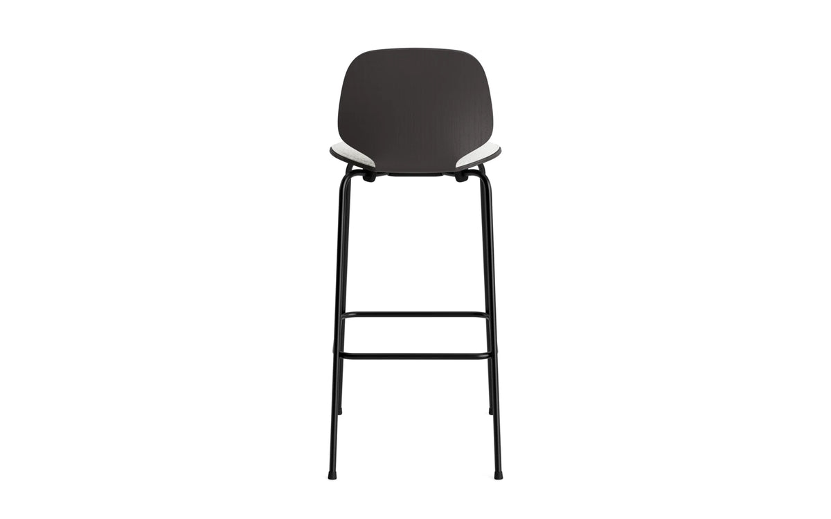 My Chair Barhocker 75 cm Frontpolster schwarzes Stahl schwarz/Hallingdal in Hallingdal 110 präsentiert im Onlineshop von KAQTU Design AG. Barstuhl ist von Normann Copenhagen