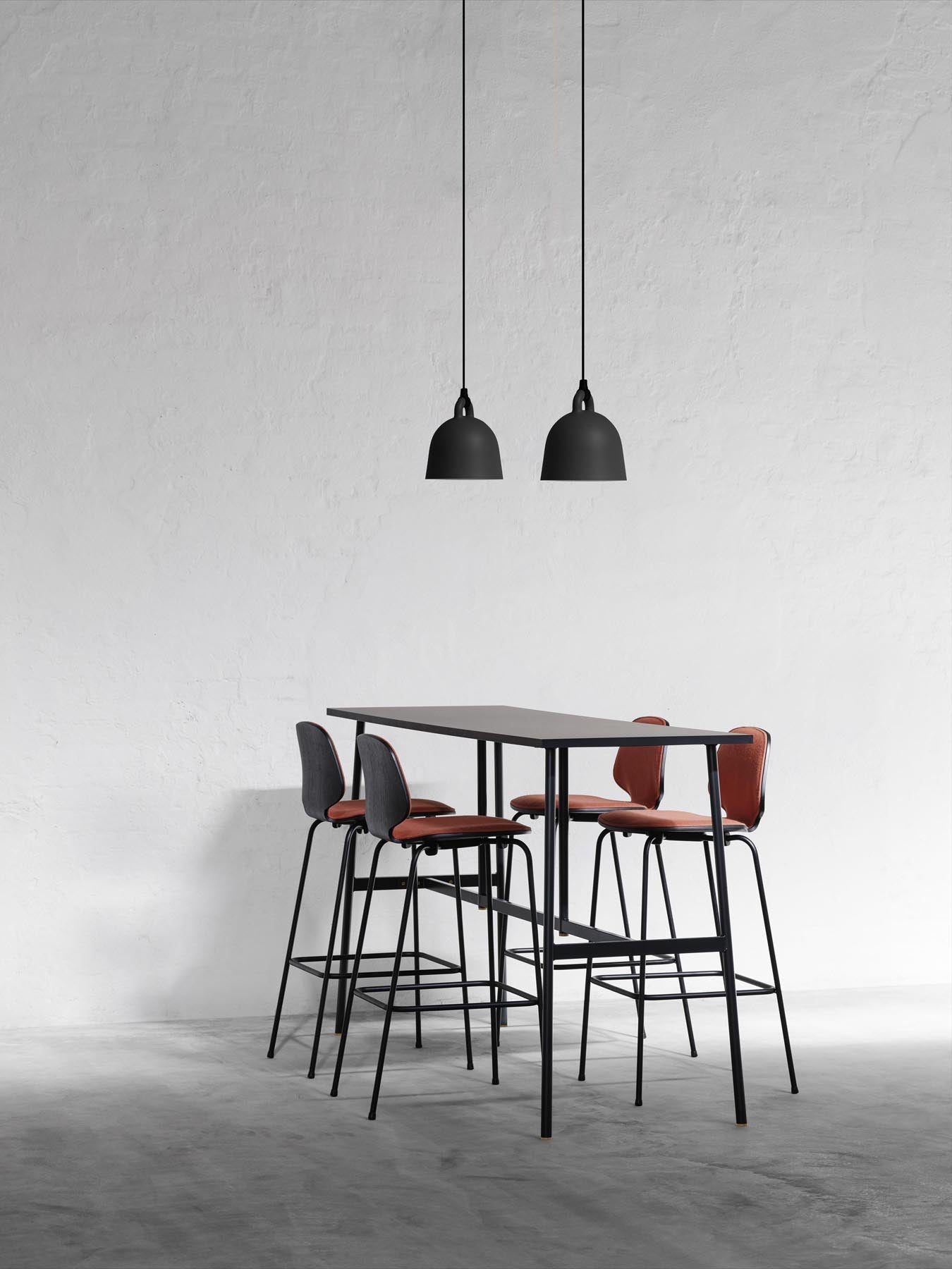 My Chair Barhocker 75 cm Frontpolster schwarzes Stahl schwarz/Hallingdal in Hallingdal 110 präsentiert im Onlineshop von KAQTU Design AG. Barstuhl ist von Normann Copenhagen