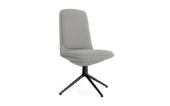 Off Chair low with cushion and black aluminum swivel frame