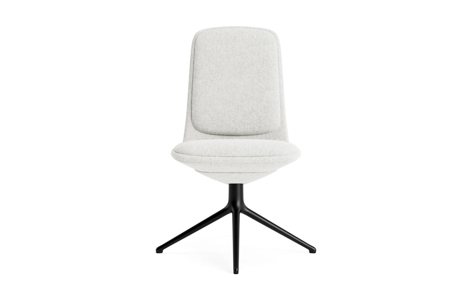 Off Chair niedrig mit Drehgestell 4B Schwartz aluminium mit kissen Hallingdal in Hallingdal 110 präsentiert im Onlineshop von KAQTU Design AG. Bürostuhl ist von Normann Copenhagen