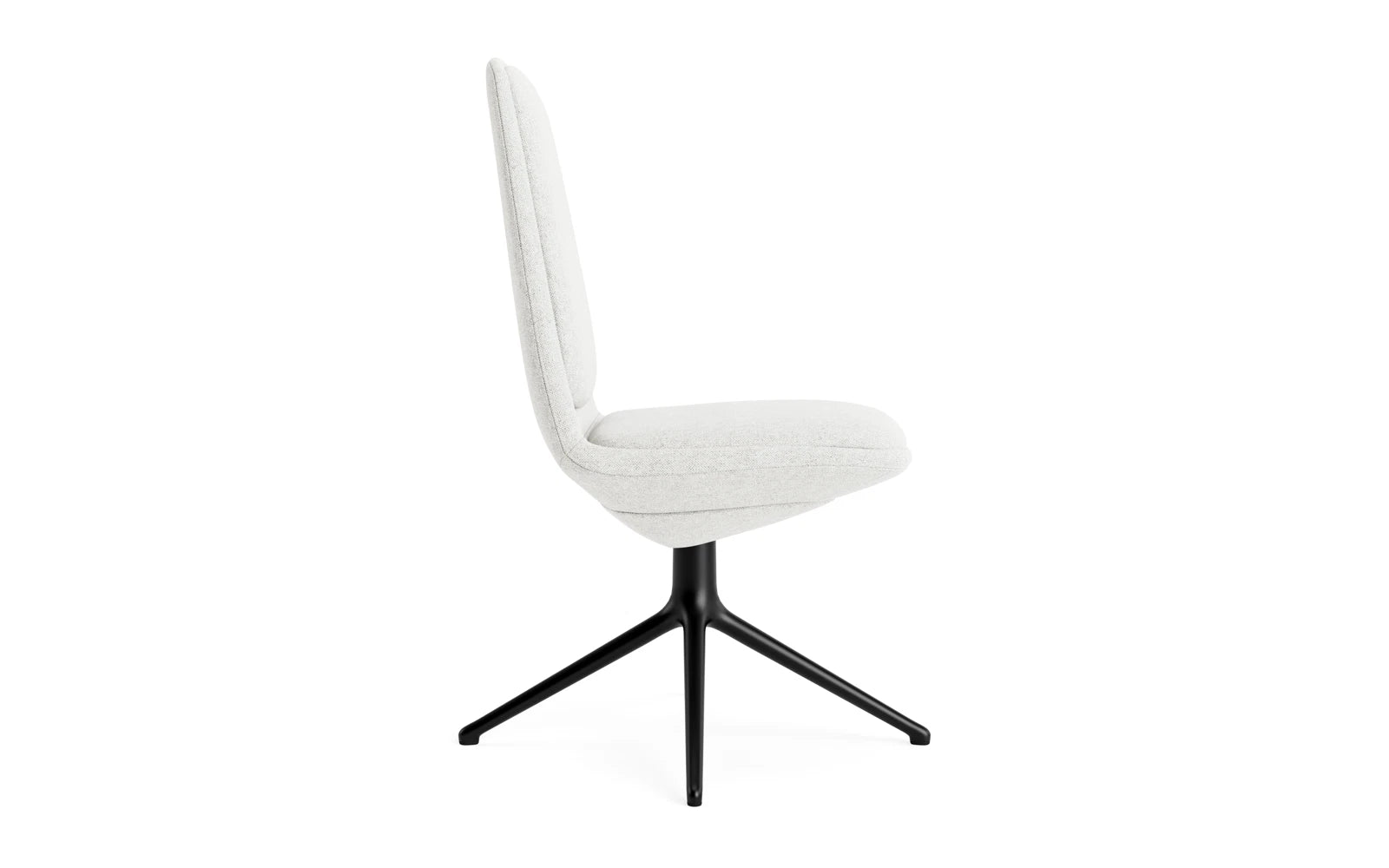 Off Chair niedrig mit Drehgestell 4B Schwartz aluminium mit kissen Hallingdal in Hallingdal 110 präsentiert im Onlineshop von KAQTU Design AG. Bürostuhl ist von Normann Copenhagen