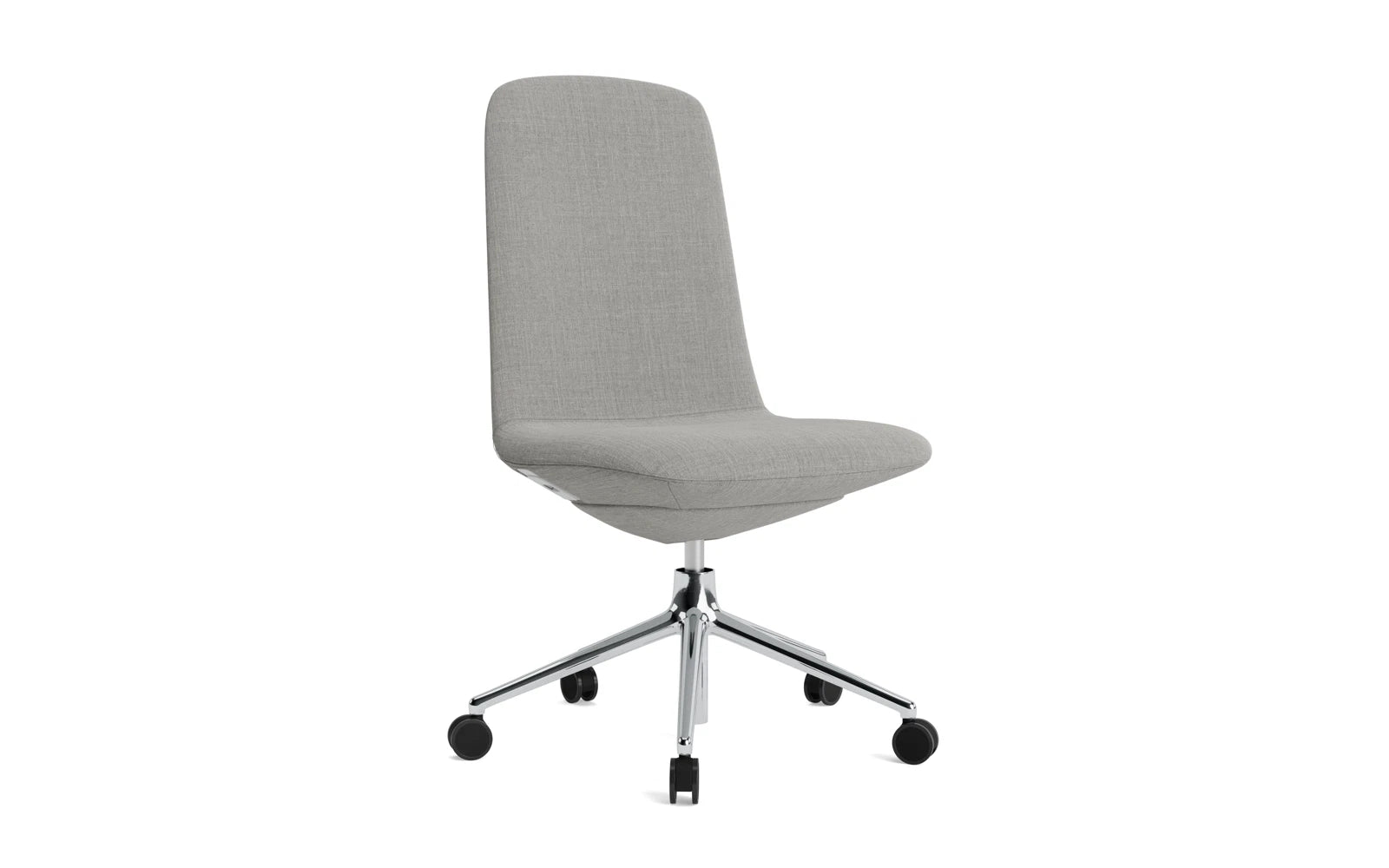 Off Chair niedrig mit Drehgestell und Rollen Gaslift Aluminium Remix in Remix 133 präsentiert im Onlineshop von KAQTU Design AG. Bürostuhl ist von Normann Copenhagen